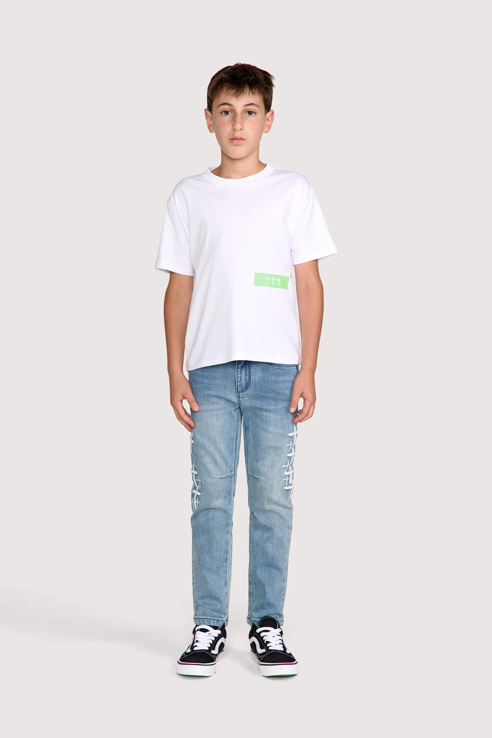 KIDS BENSON SKINNY JEAN | COASTAL DRIFT CROSS PATCH - Image 3