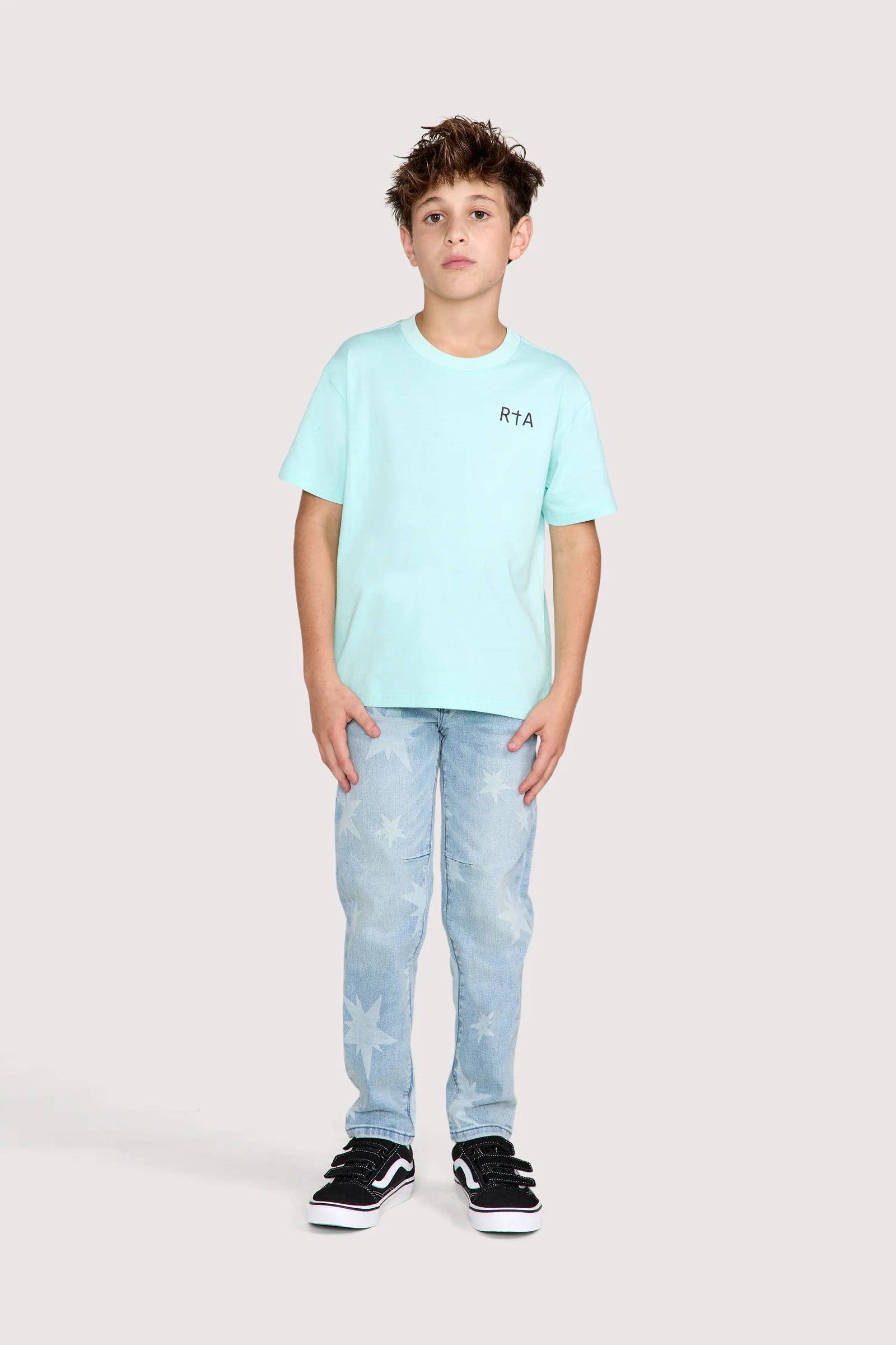 KIDS BENSON SKINNY JEAN | OCEAN MIST ALL OVER STAR - Image 5