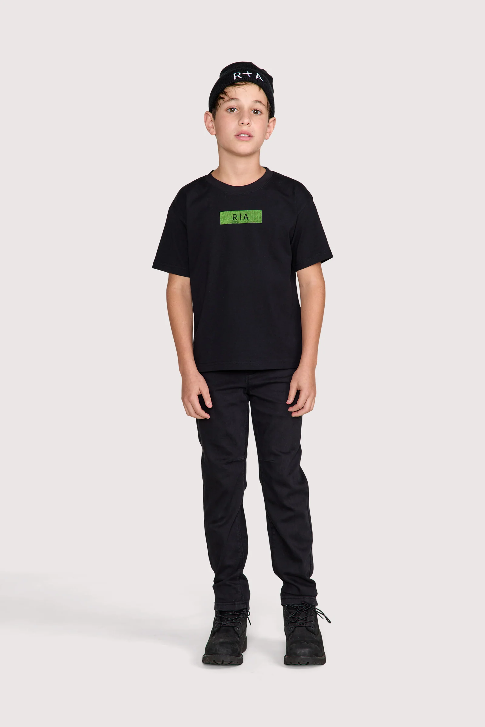 KIDS CARLO BACK DART SKINNY JEAN | BLACK MULTI CROSS - Image 3