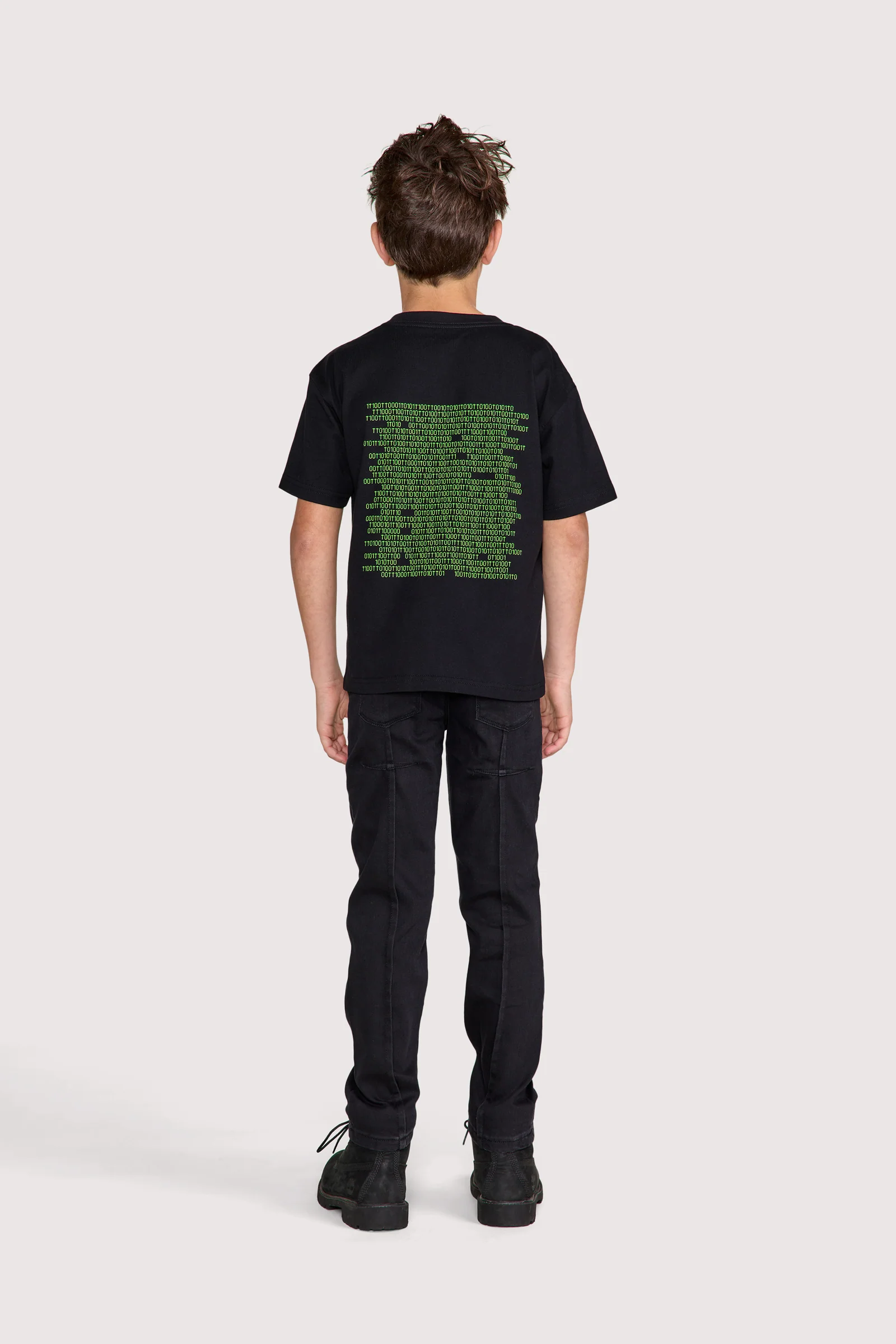 KIDS CARLO BACK DART SKINNY JEAN | BLACK MULTI CROSS - Image 4