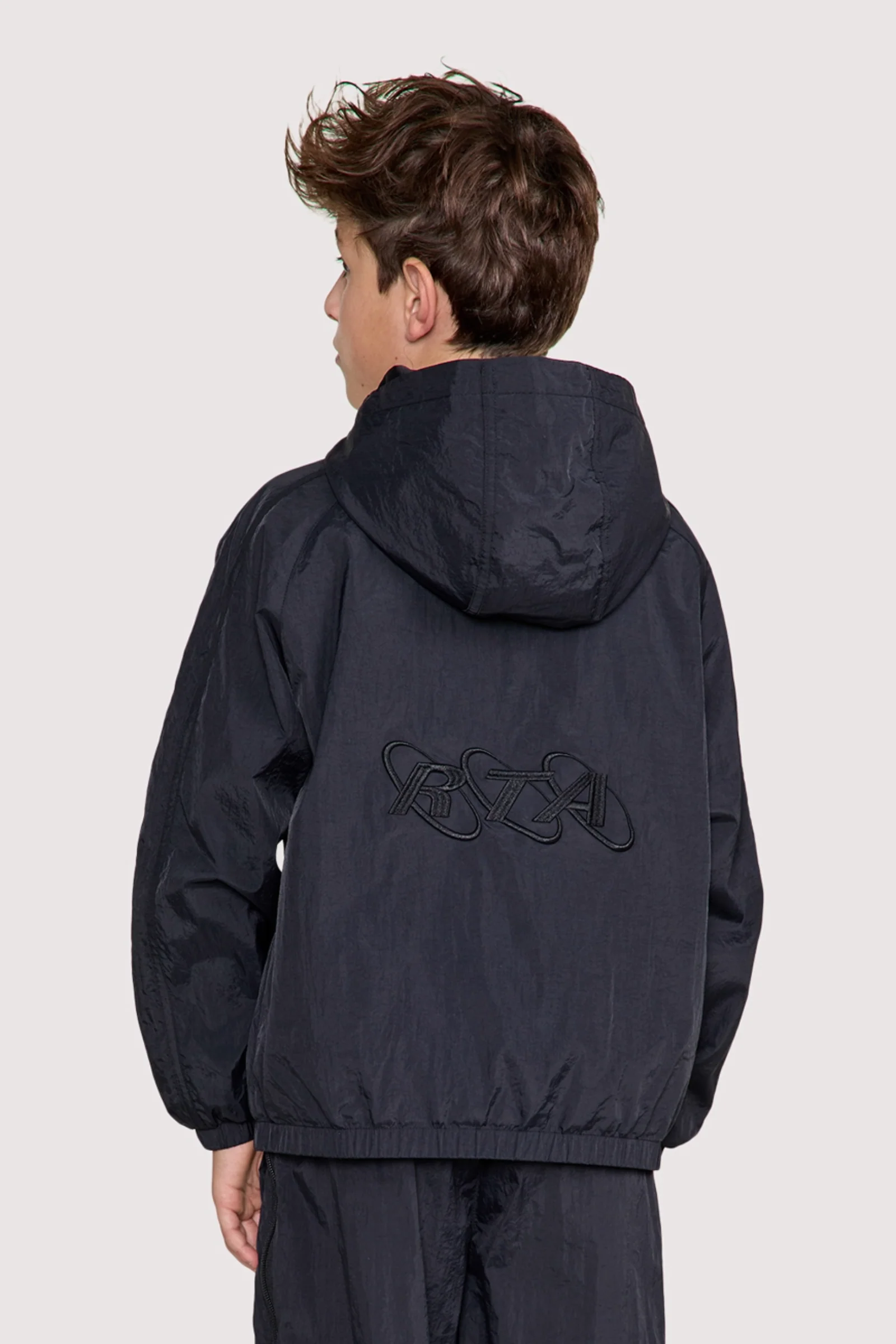 KIDS LUCA WINDBREAKER JACKET | BLACK - Image 2