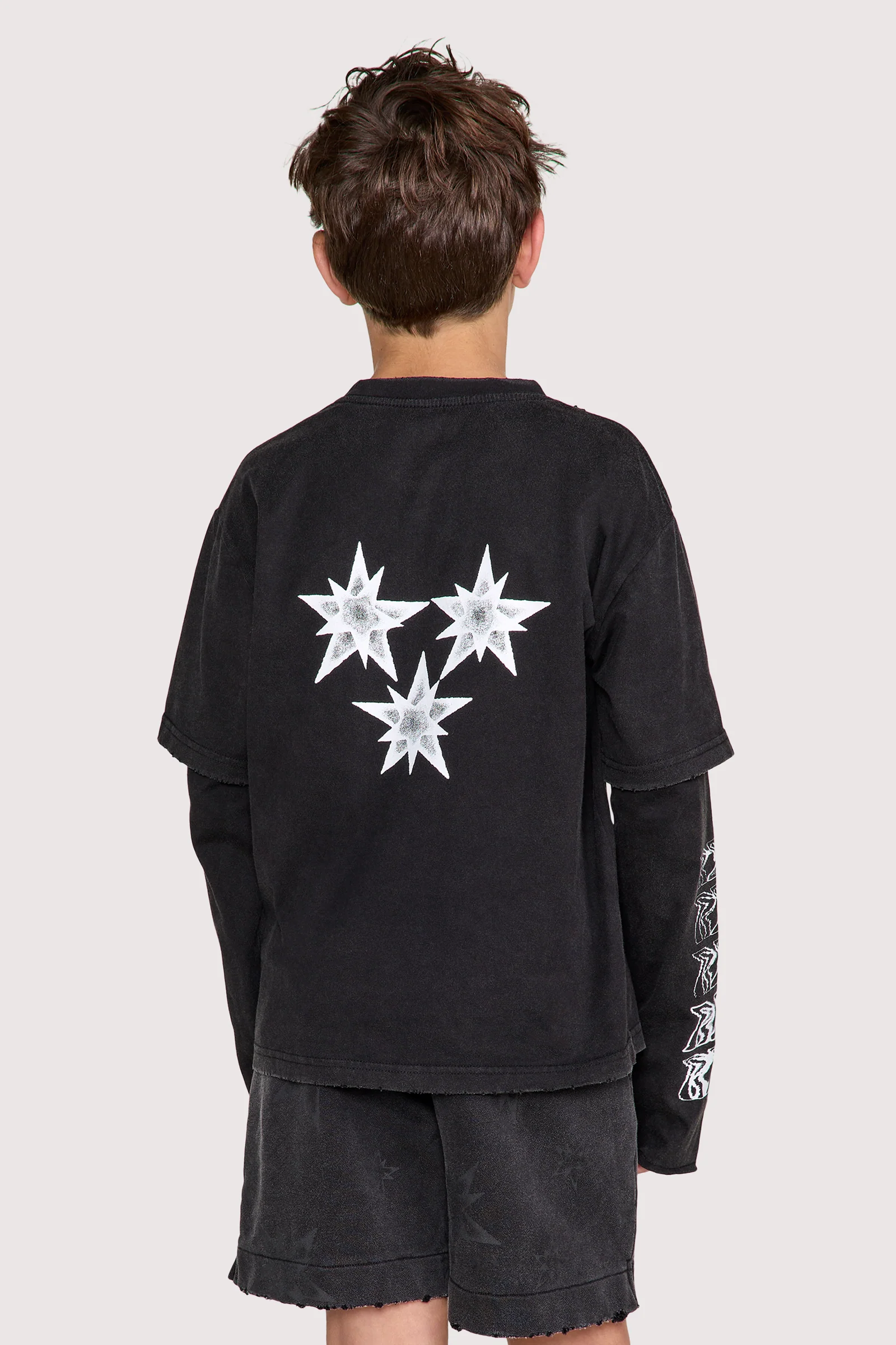 KIDS SEAN LAYERED TEE | BLACK SMOKEY RTA - Image 2