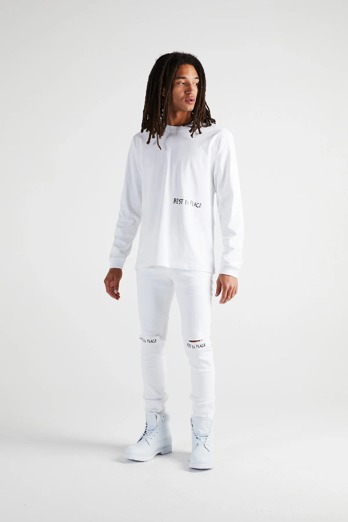 LAWRENCE LONG SLEEVE TEE | WHITE CROSS - Image 3