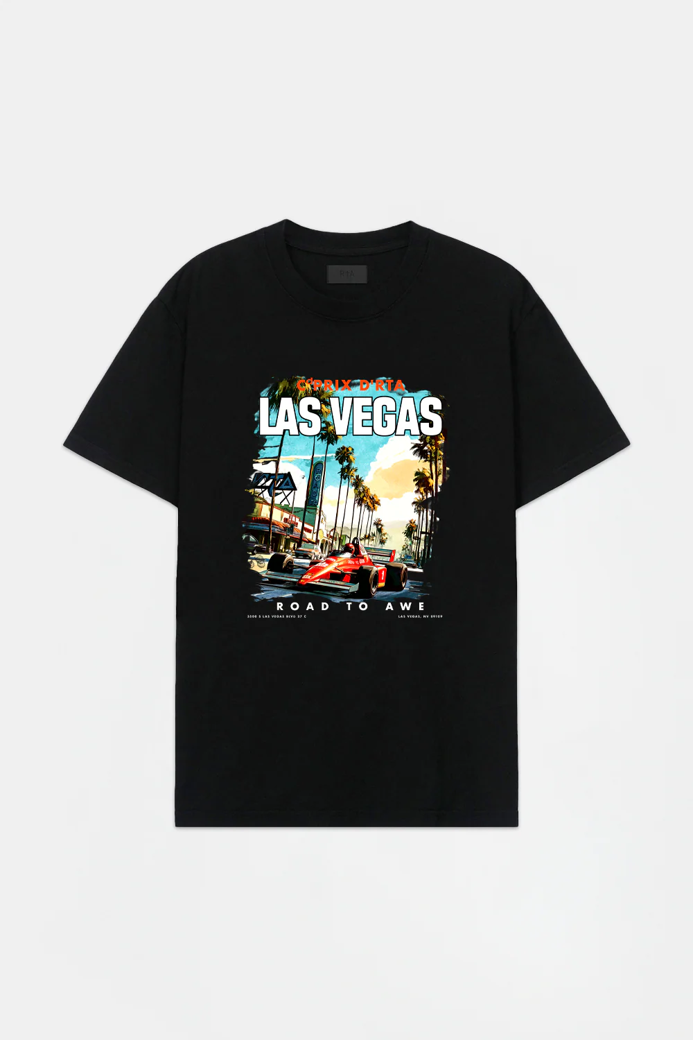 LIAM SHORT SLEEVE TEE | BLACK LAS VEGAS RACE