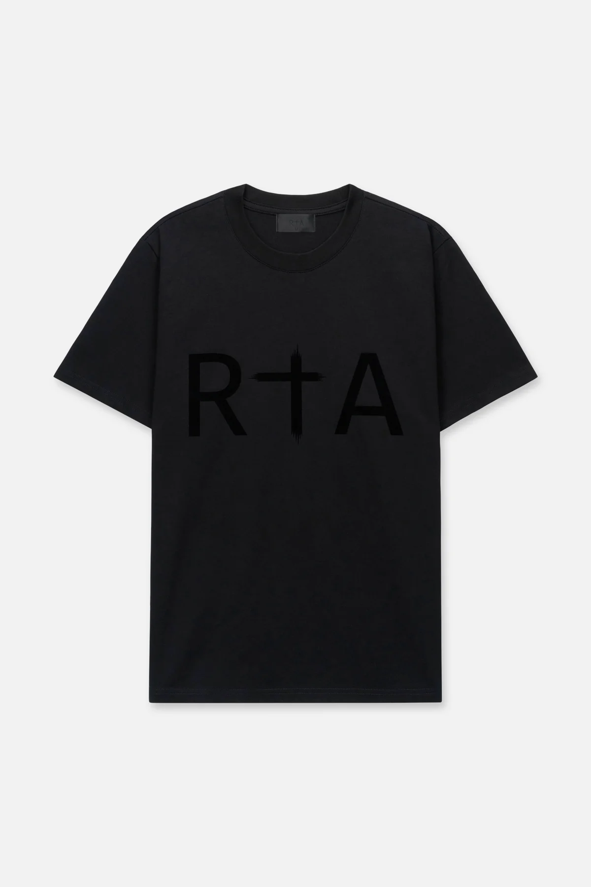 LIAM SHORT SLEEVE TEE | BLACK FLOCKED RTA