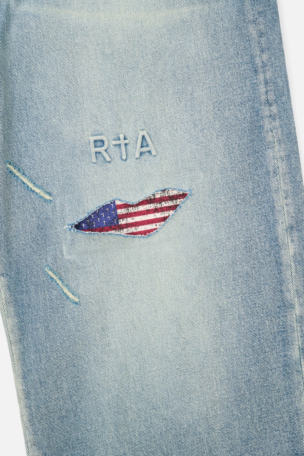 LIOR WIDE LEG JEANS | INDIGO FRAYED FLAG - Image 3