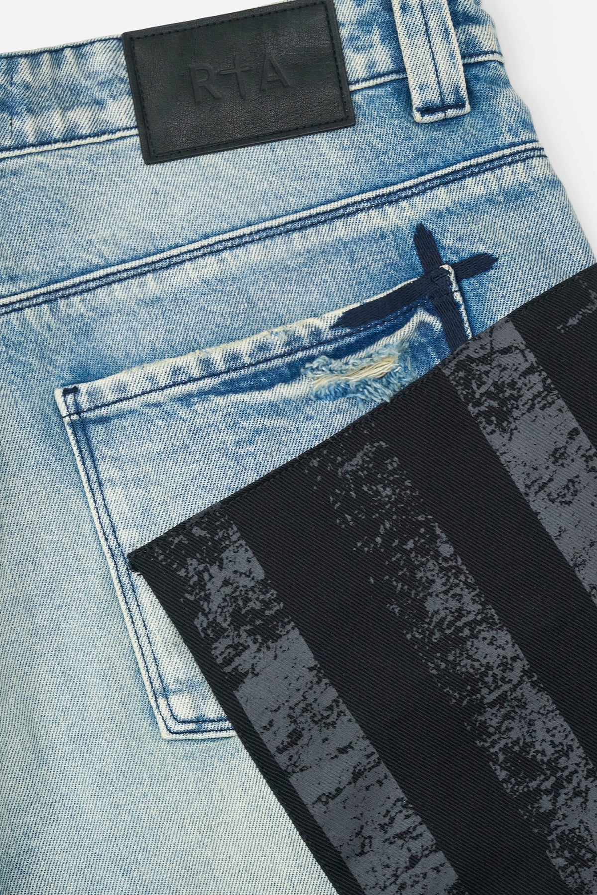 LIOR WIDE LEG JEANS | INDIGO FRAYED FLAG - Image 4