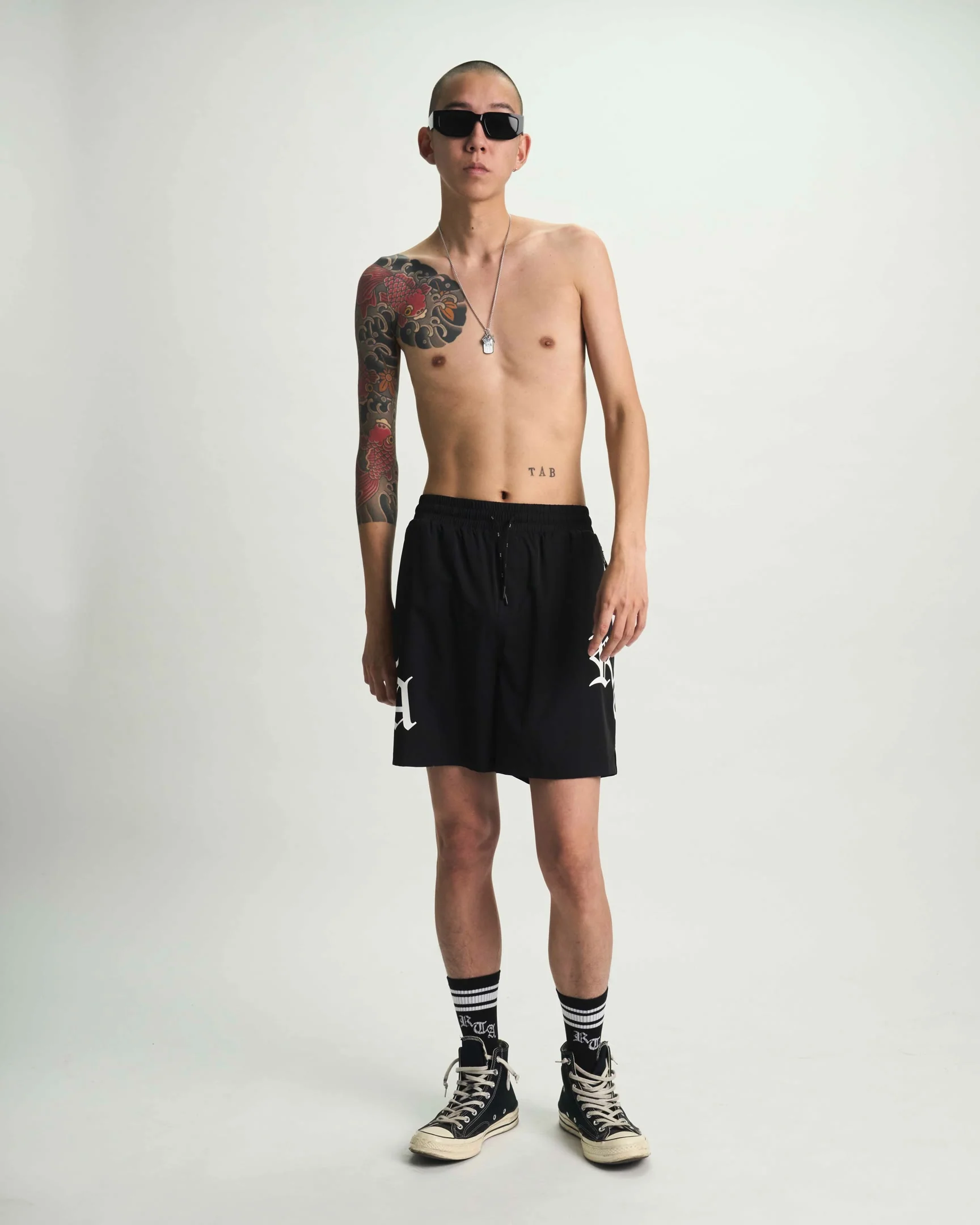 MARK SWIM TRUNK | BLACK OLD ENGLISH RTA - Image 5