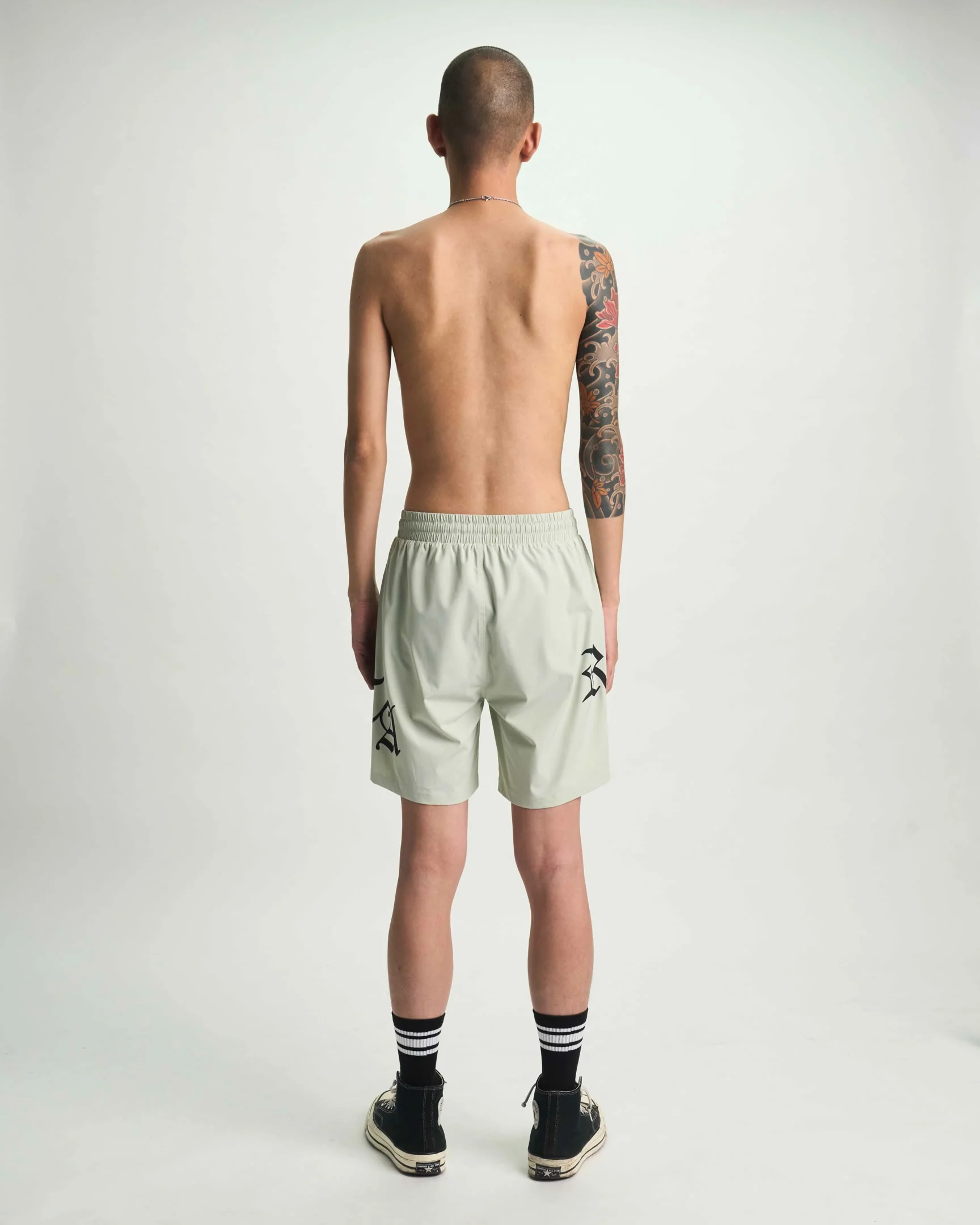 MARK SWIM TRUNK | LIGHT TEAL OLD ENGLISH RTA - Image 6