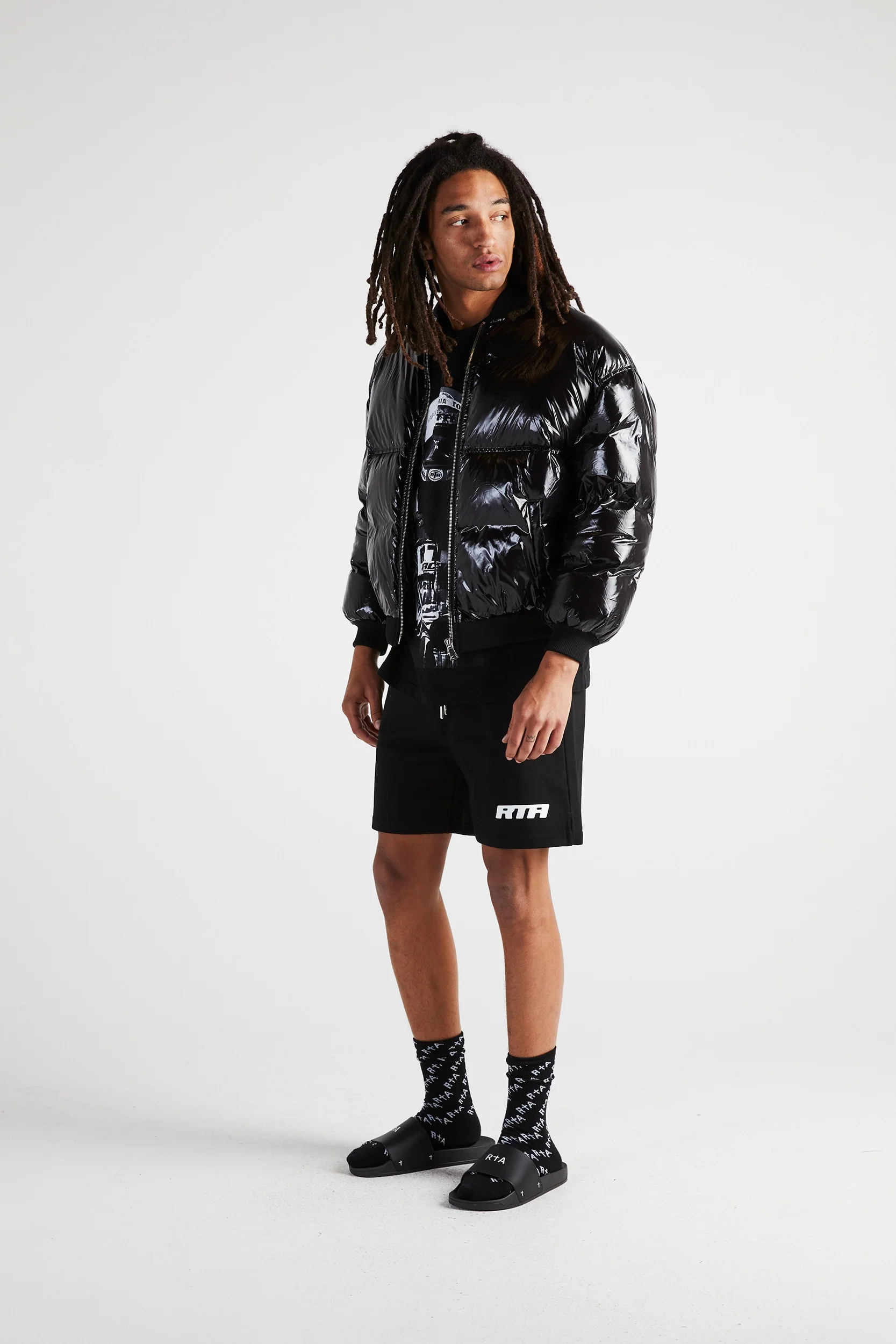 MARKO QUILTER BOMBER JACKET | BLACK TRASH BAG - Image 3