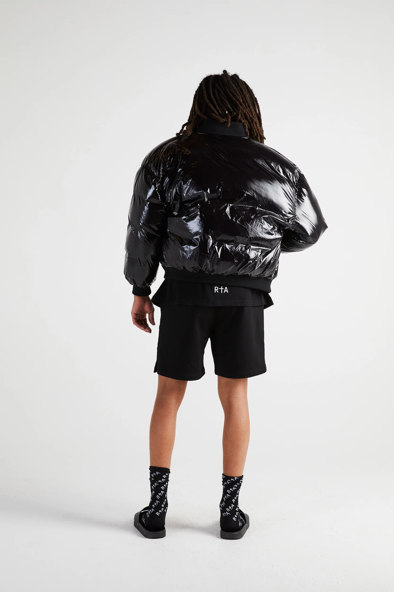 MARKO QUILTER BOMBER JACKET | BLACK TRASH BAG - Image 4