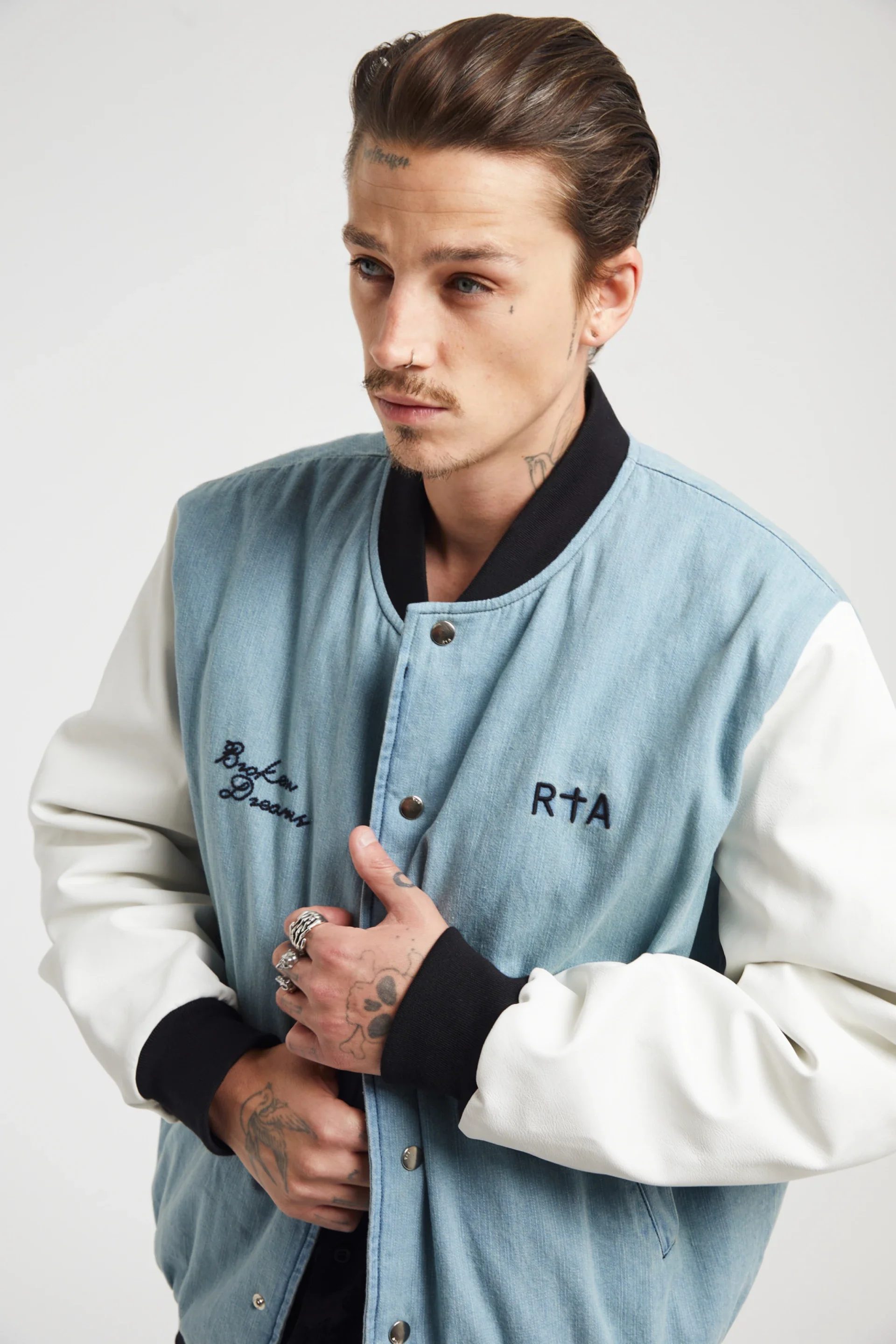 MARTY JACKET | BLUE AND WHITE BROKEN DREAMS - Image 4