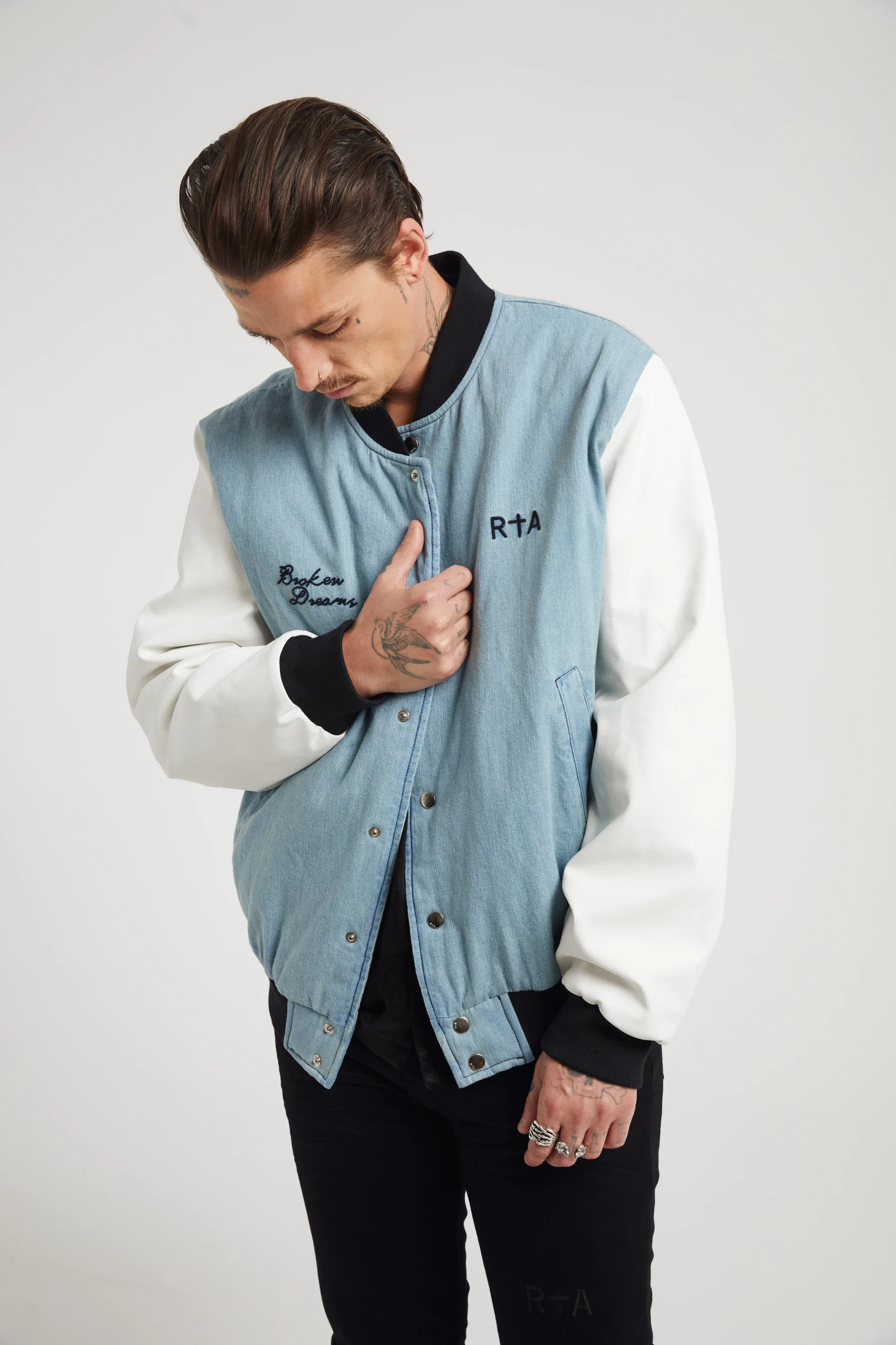 MARTY JACKET | BLUE AND WHITE BROKEN DREAMS - Image 5
