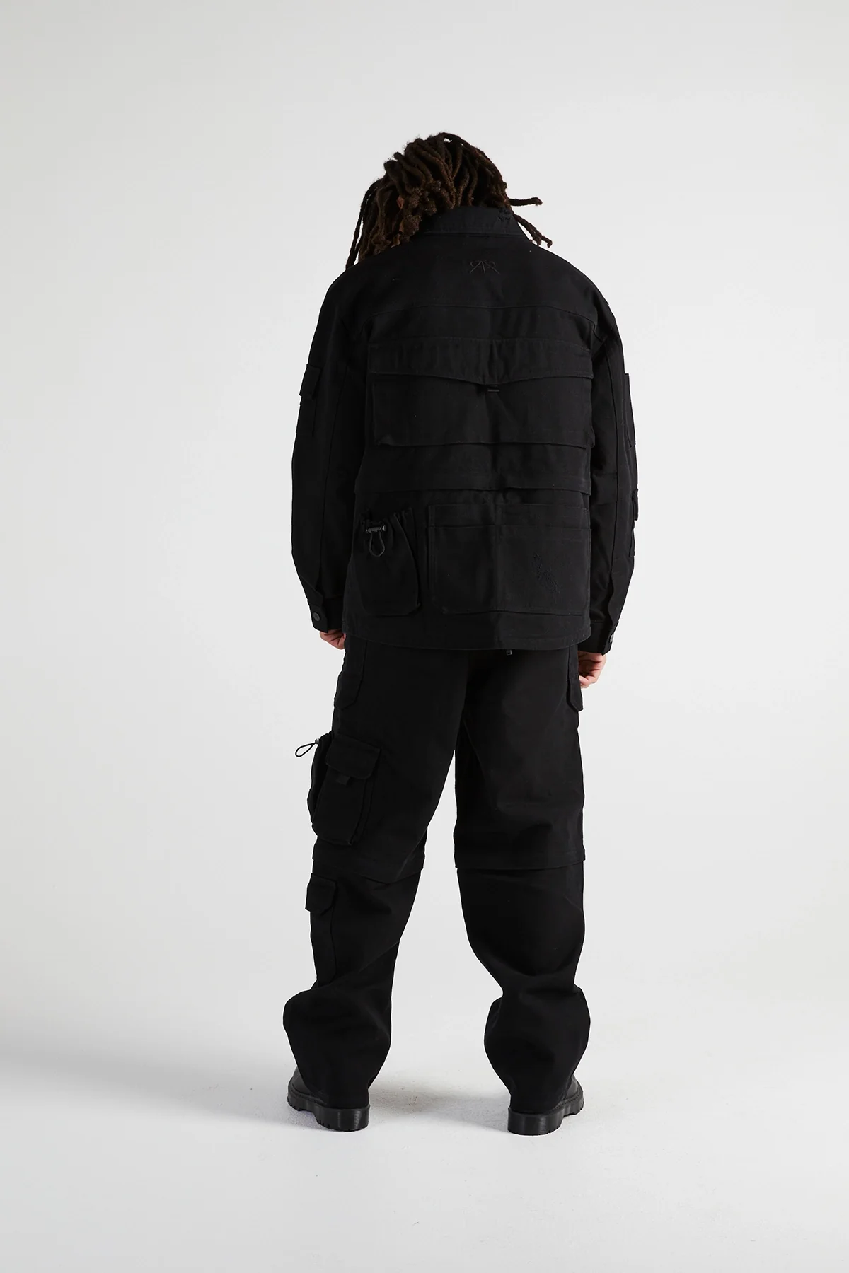 MULTI POCKET CARGO PANT | BLACK DESTROYED - Image 4