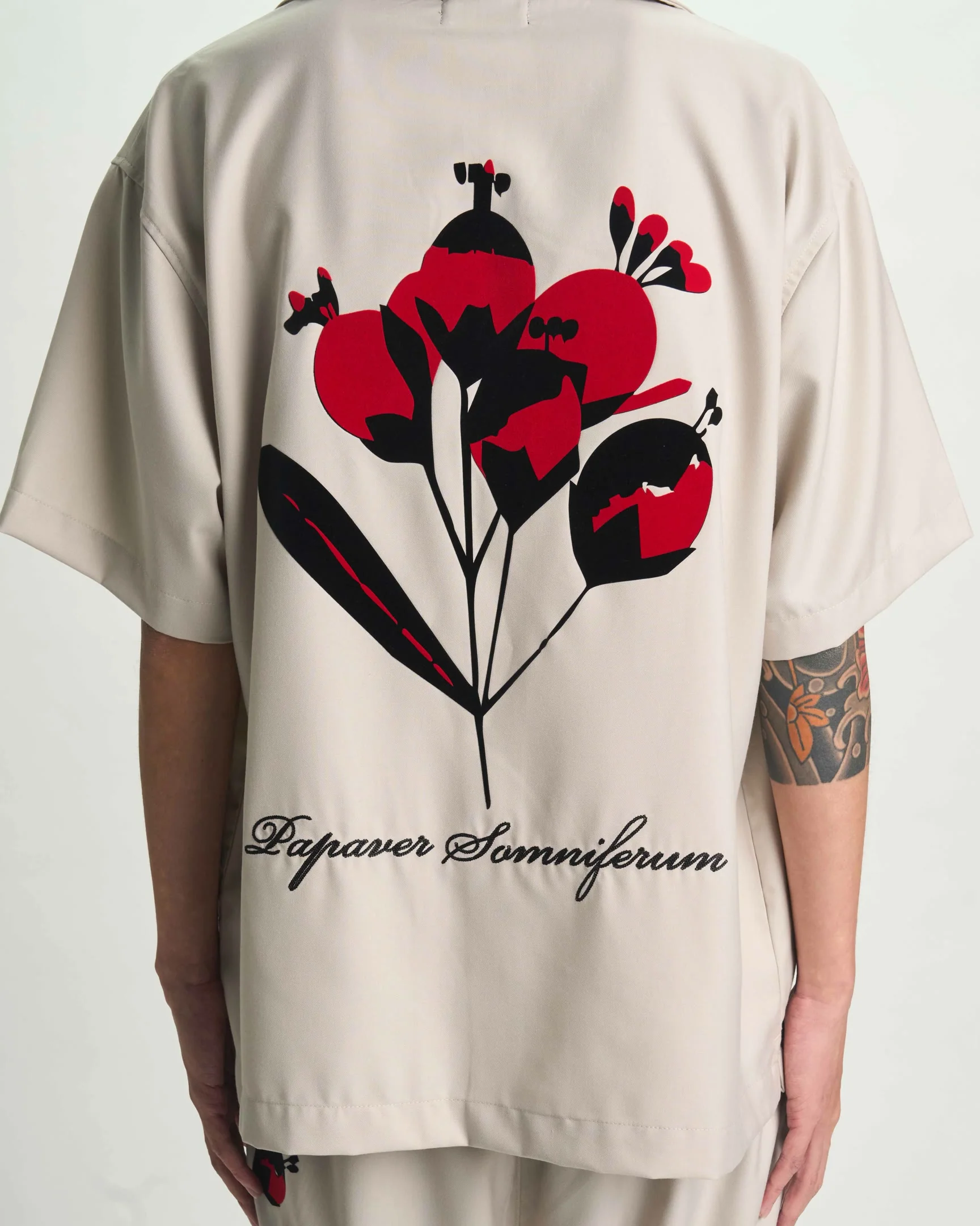 NATHAN SHORT SLEEVE SHIRT | BEIGE POPPY - Image 2