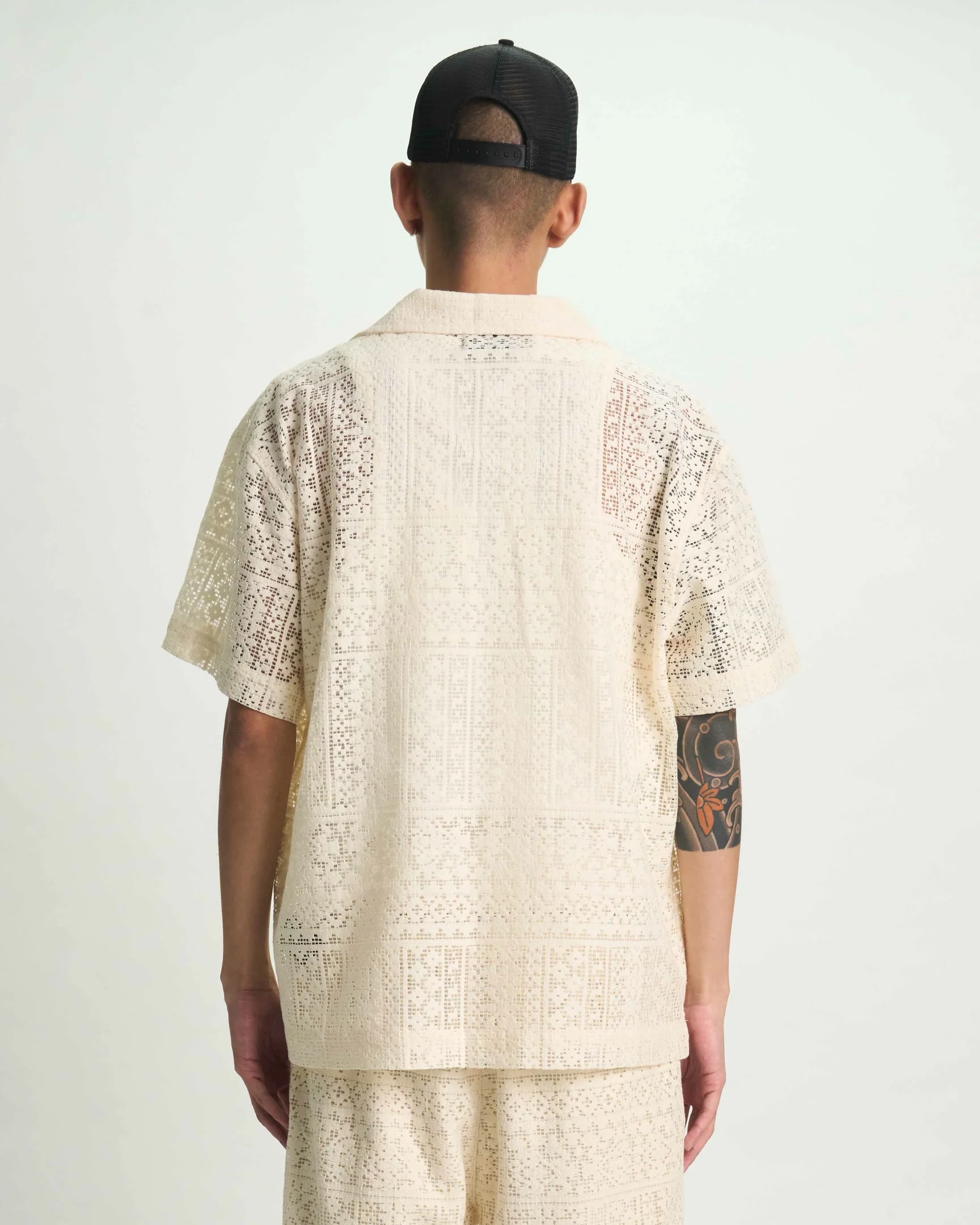 NATHAN SHORT SLEEVE SHIRT | SAND CURSIVE - Image 7