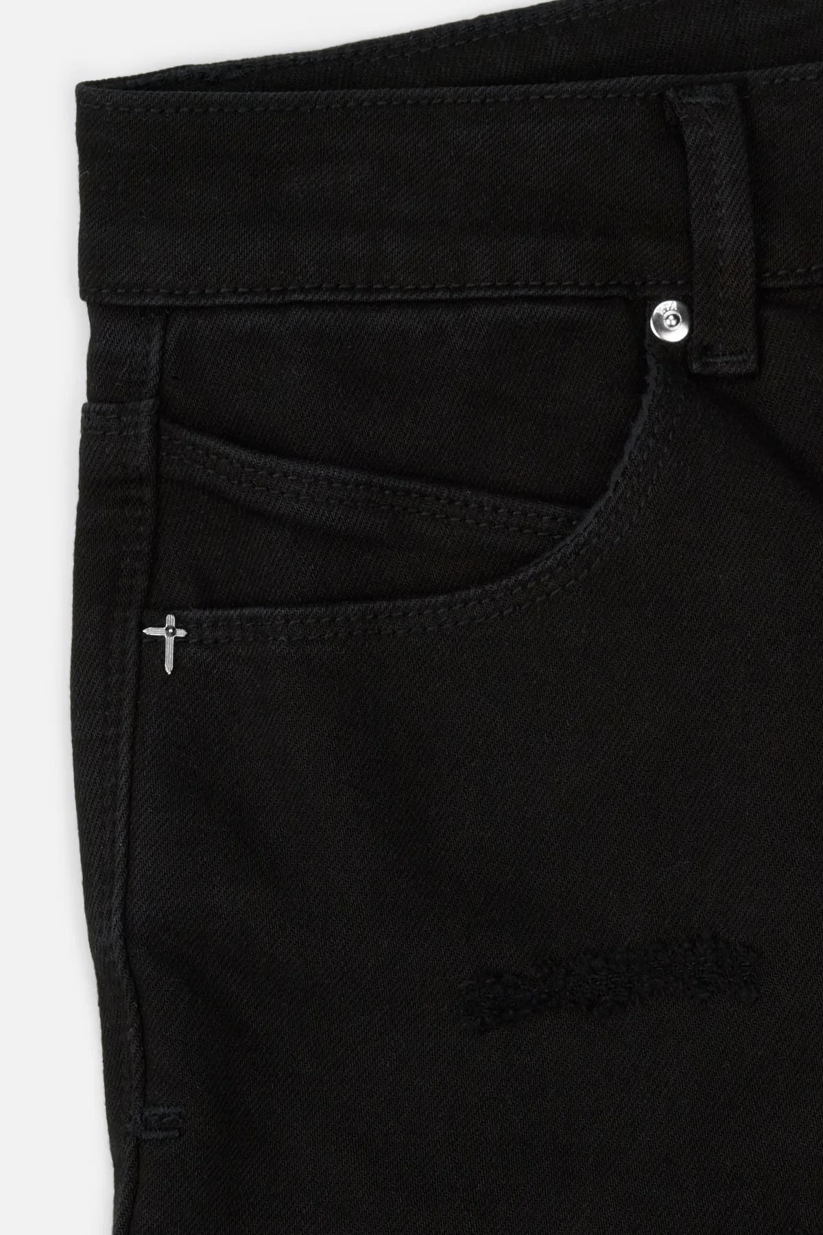 OLIVIER SKINNY JEAN | BLACK SCRATCHED - Image 3
