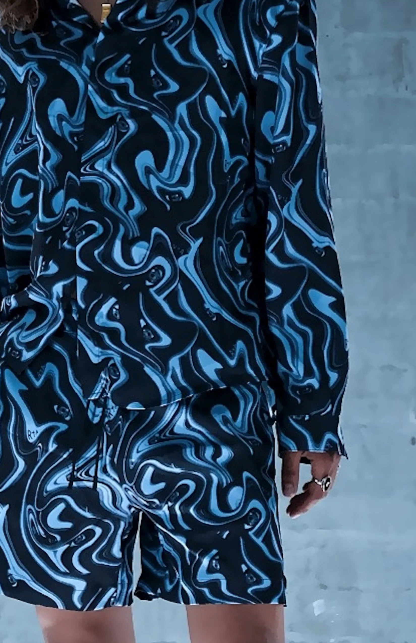 OMAR BUTTON UP SHIRT | BLUE ANGEL EYES - Image 6