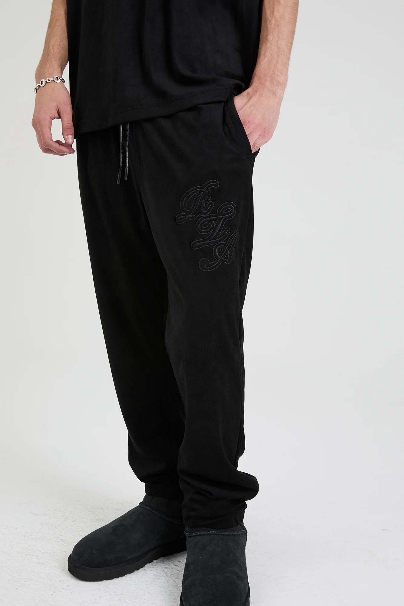 OWEN SWEATPANT | BLACK SCRIPT LOGO - Image 2