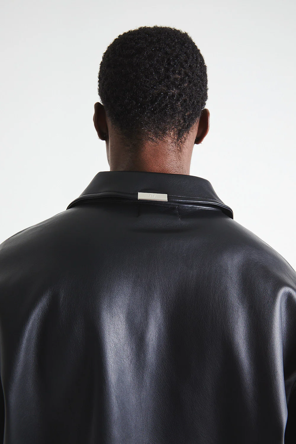 PARLAN FAUX LEATHER SHIRT | BLACK GOTHIC - Image 5