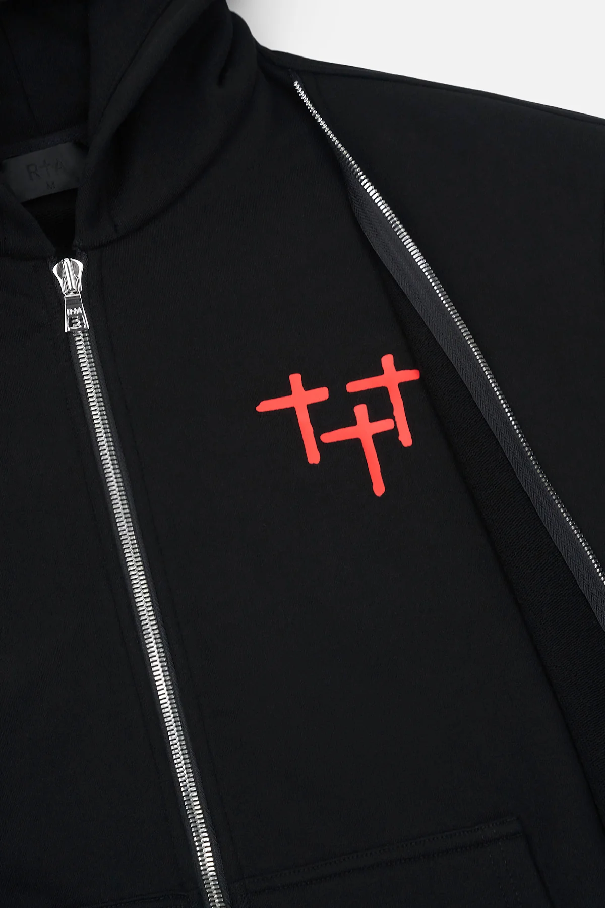 REN LAYERED ZIP UP HOODIE | BLACK PLANETARY RTA - Image 4