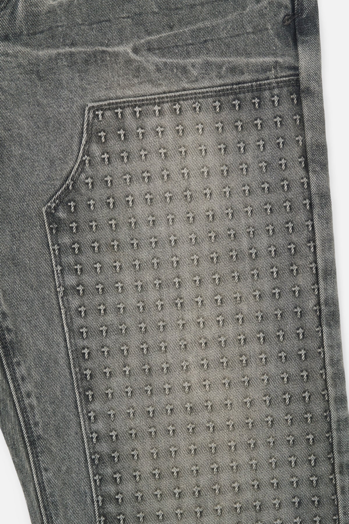 RICARDO SLIM FIT CARPENTER JEAN | IRON HAZE 3D CROSS - Image 3