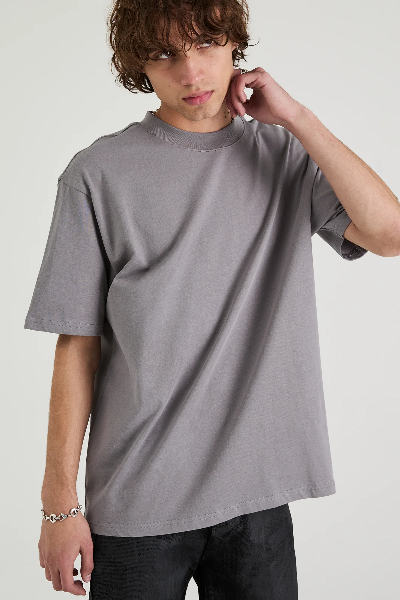 RICO MOCK NECK SHORT SLEEVE TEE | STONE COLLAR LOGO - Image 6