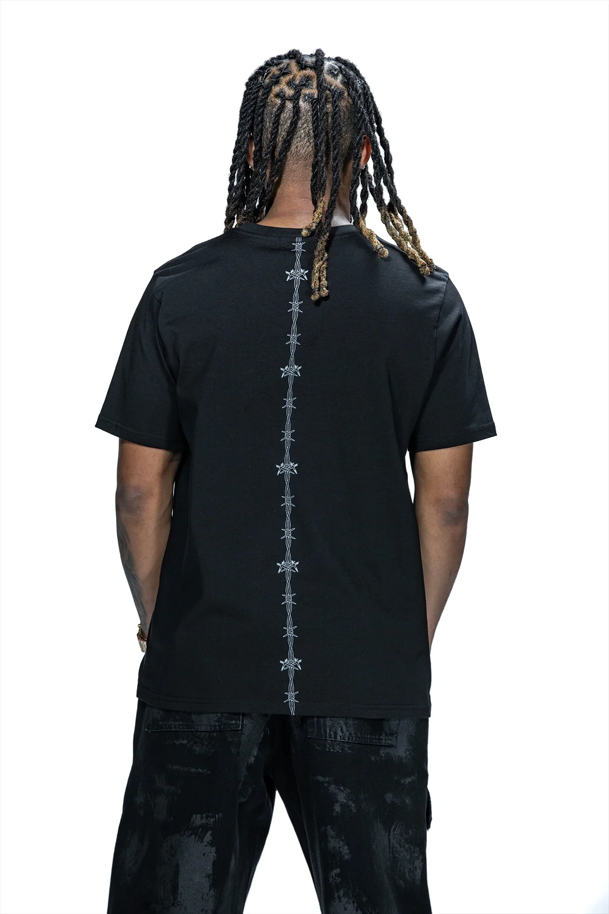 RTA X DDG LIAM SHORT SLEEVE TEE | BLACK BARBWIRE - Image 4