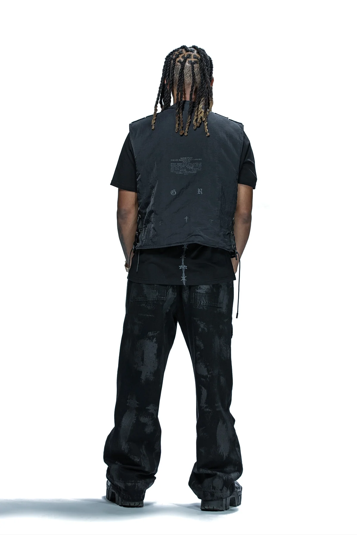 RTA X DDG WYLIE CARGO JEAN | BLACK WAX COATED DDG - Image 4