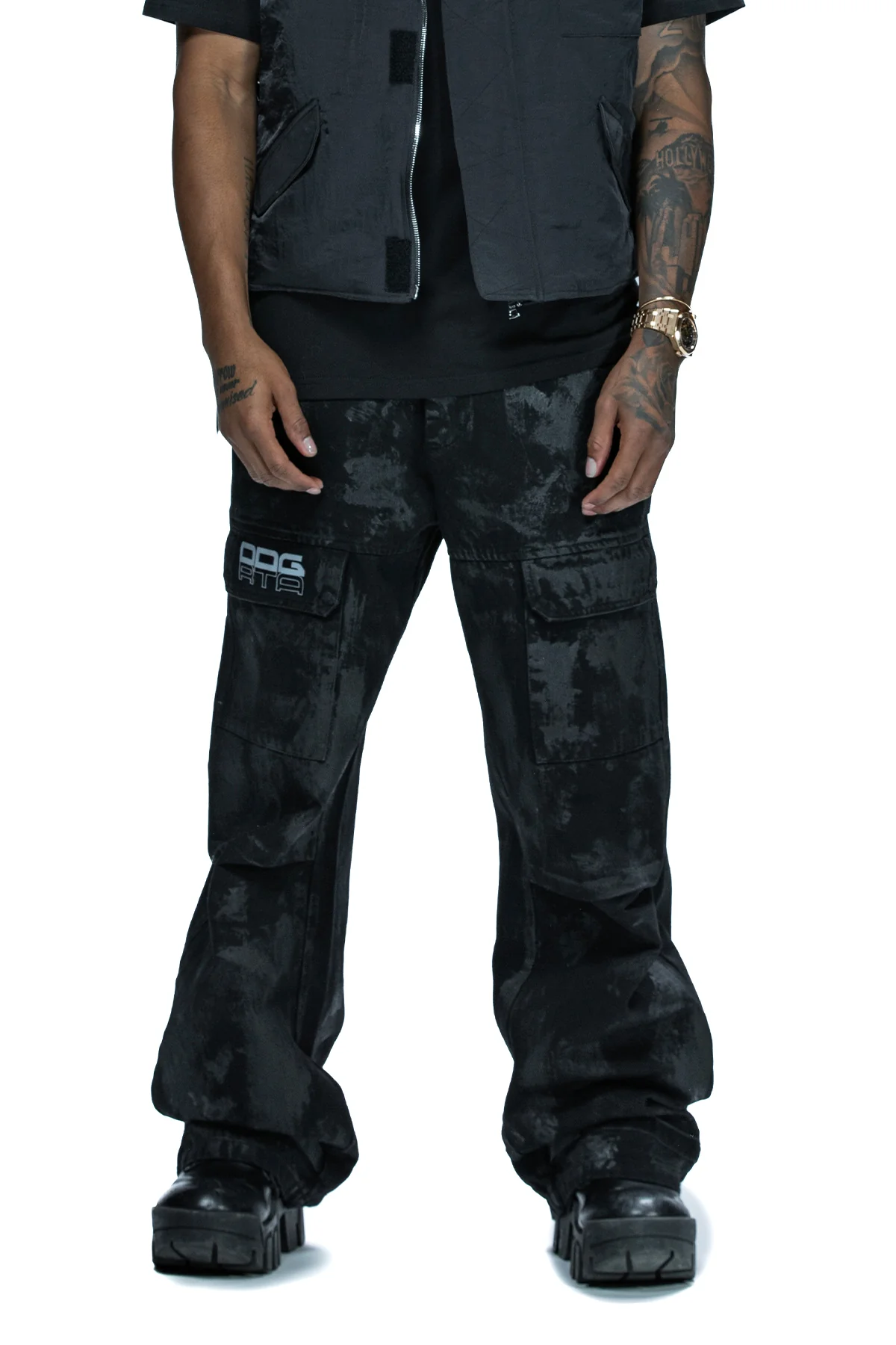 RTA X DDG WYLIE CARGO JEAN | BLACK WAX COATED DDG - Image 6