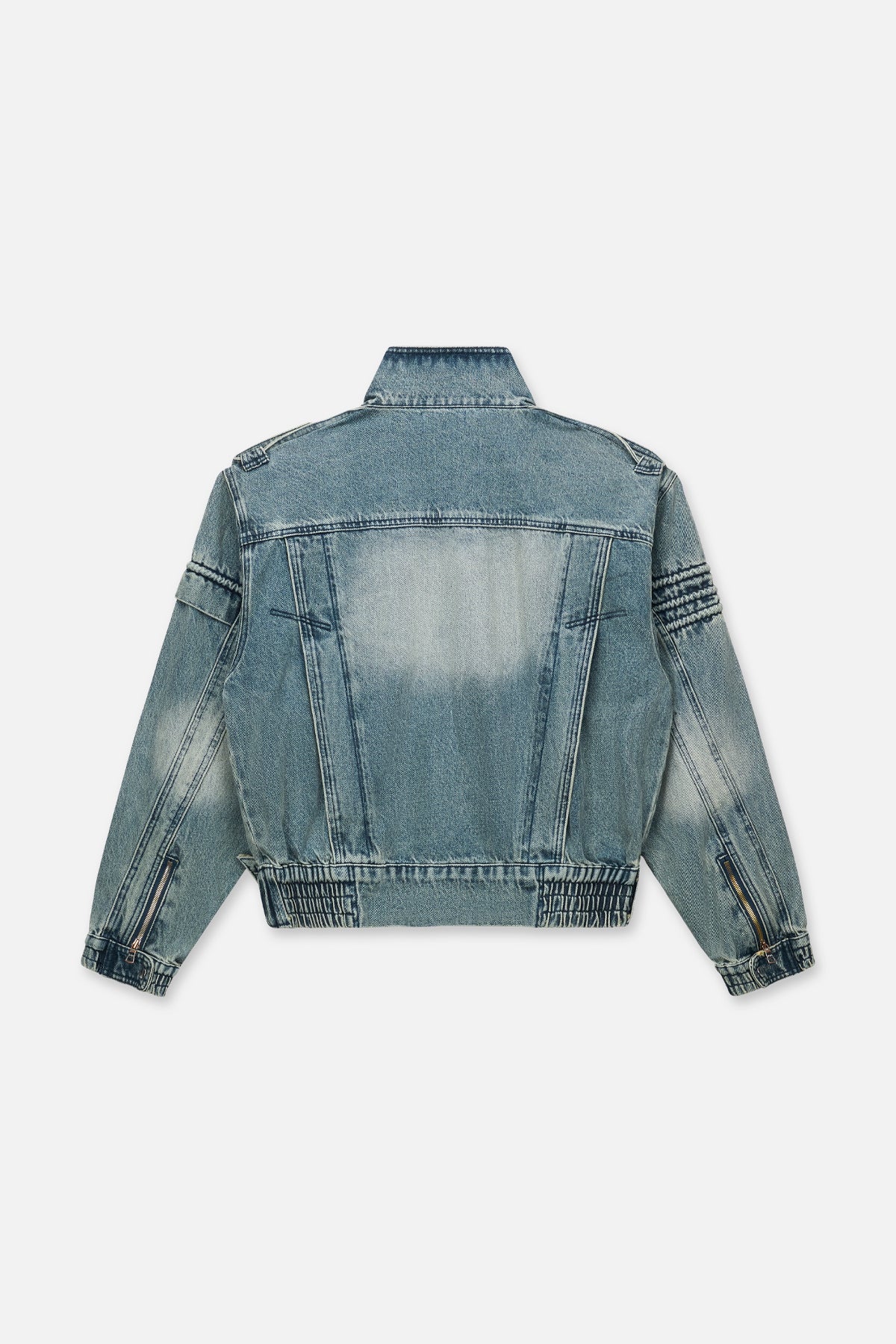 RUI CROPPED DENIM JACKET | DAWN WAVE - Image 3