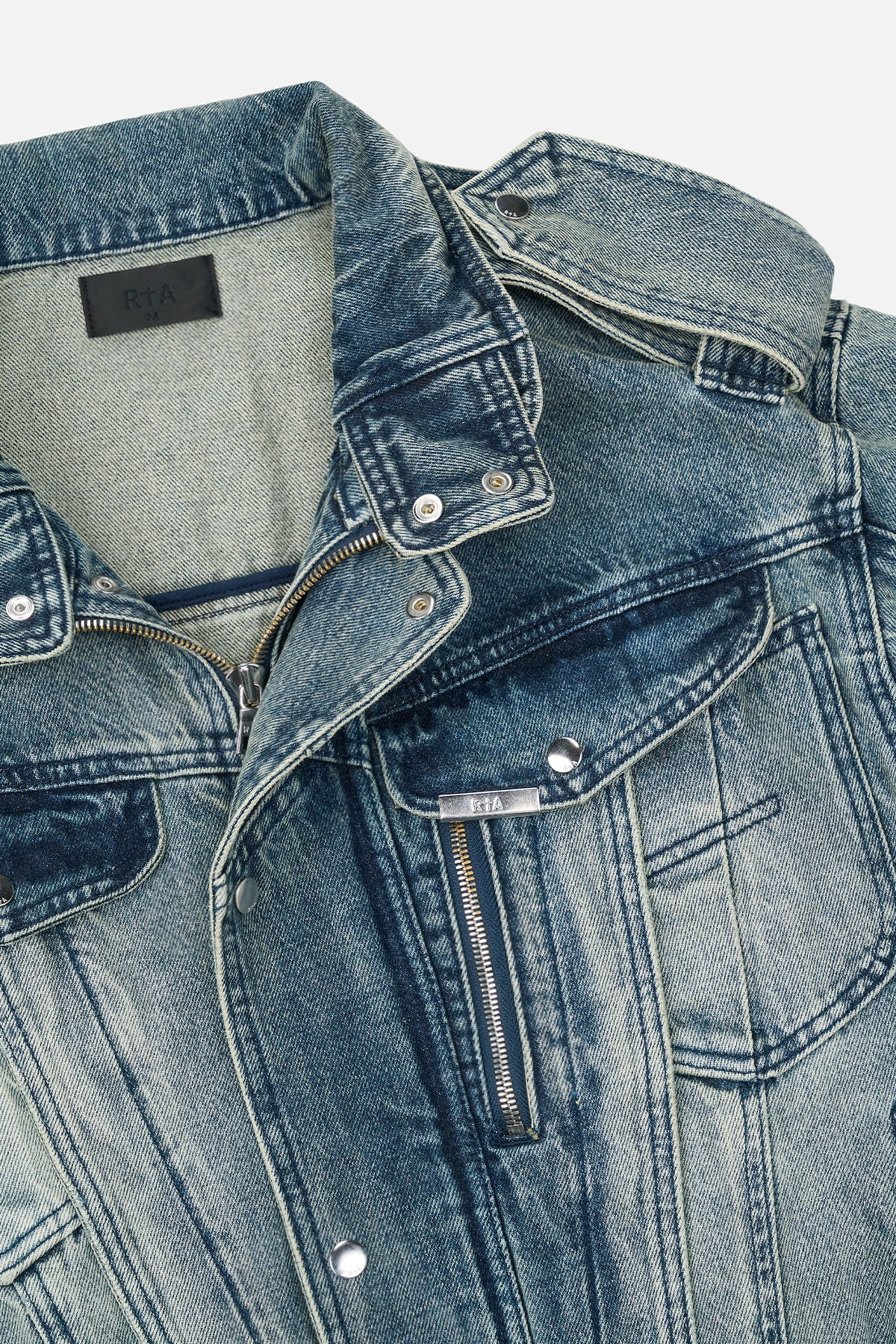 RUI CROPPED DENIM JACKET | DAWN WAVE - Image 4