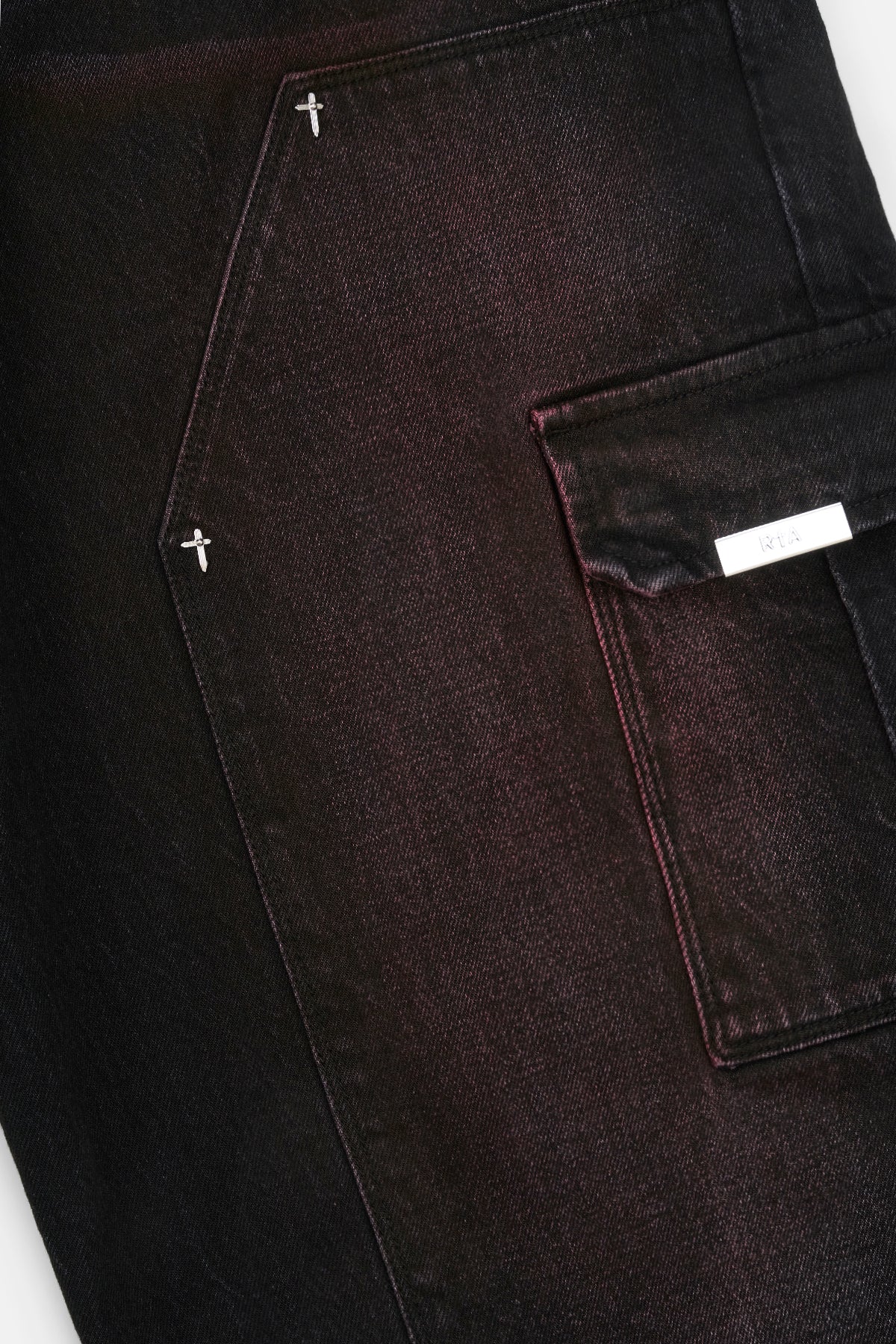 RYAN WIDE LEG CARPENTER JEAN | BLACK RED GLOW - Image 4