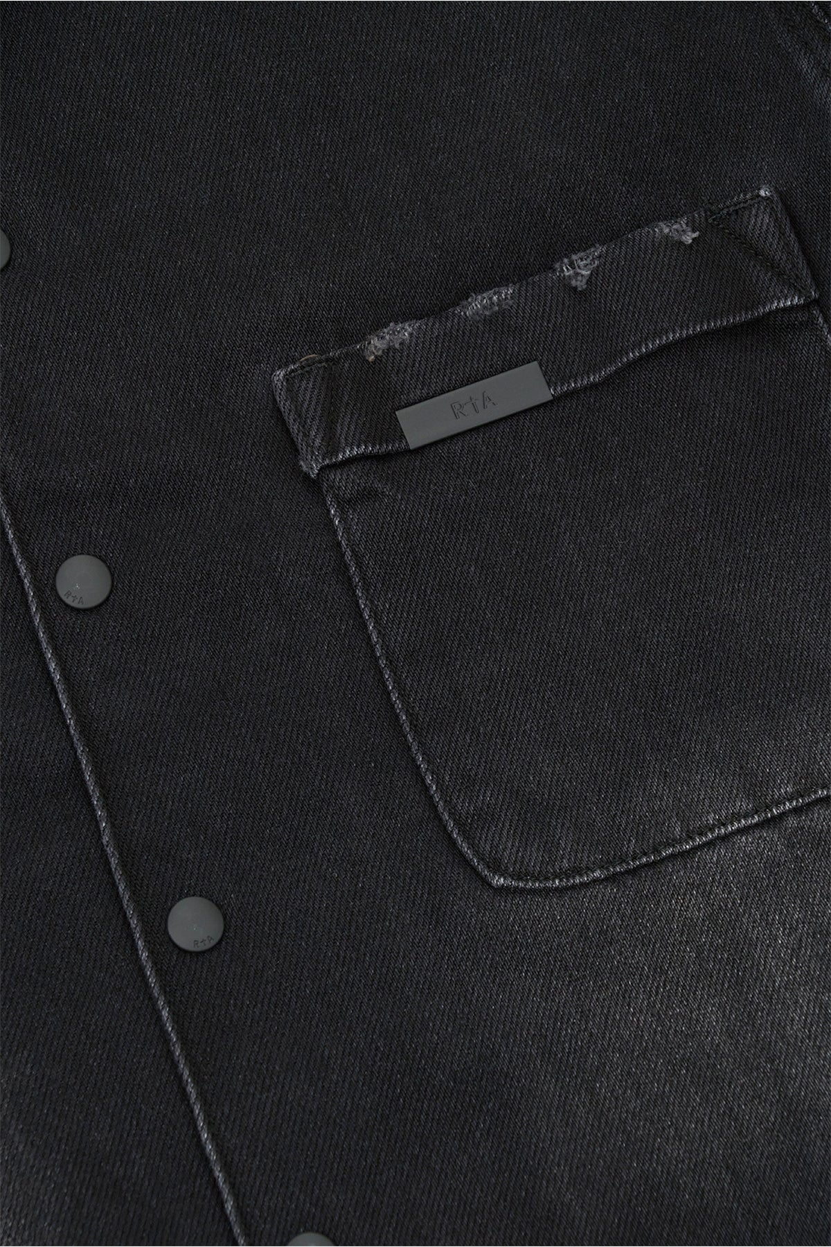 SAMSON SHIRT | BLACK FADED DISTRESSED - Image 4