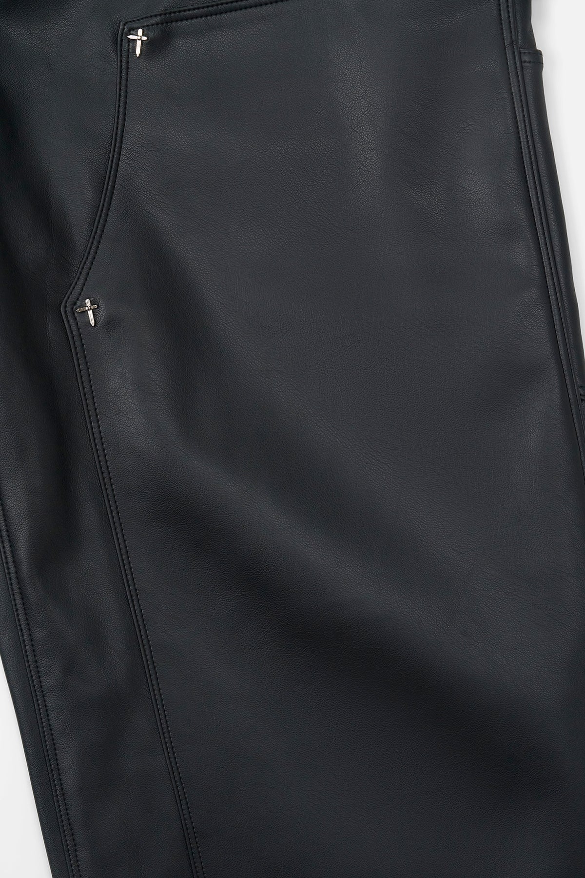 SANTIAGO FAUX LEATHER PANT | SHINY BLACK - Image 3