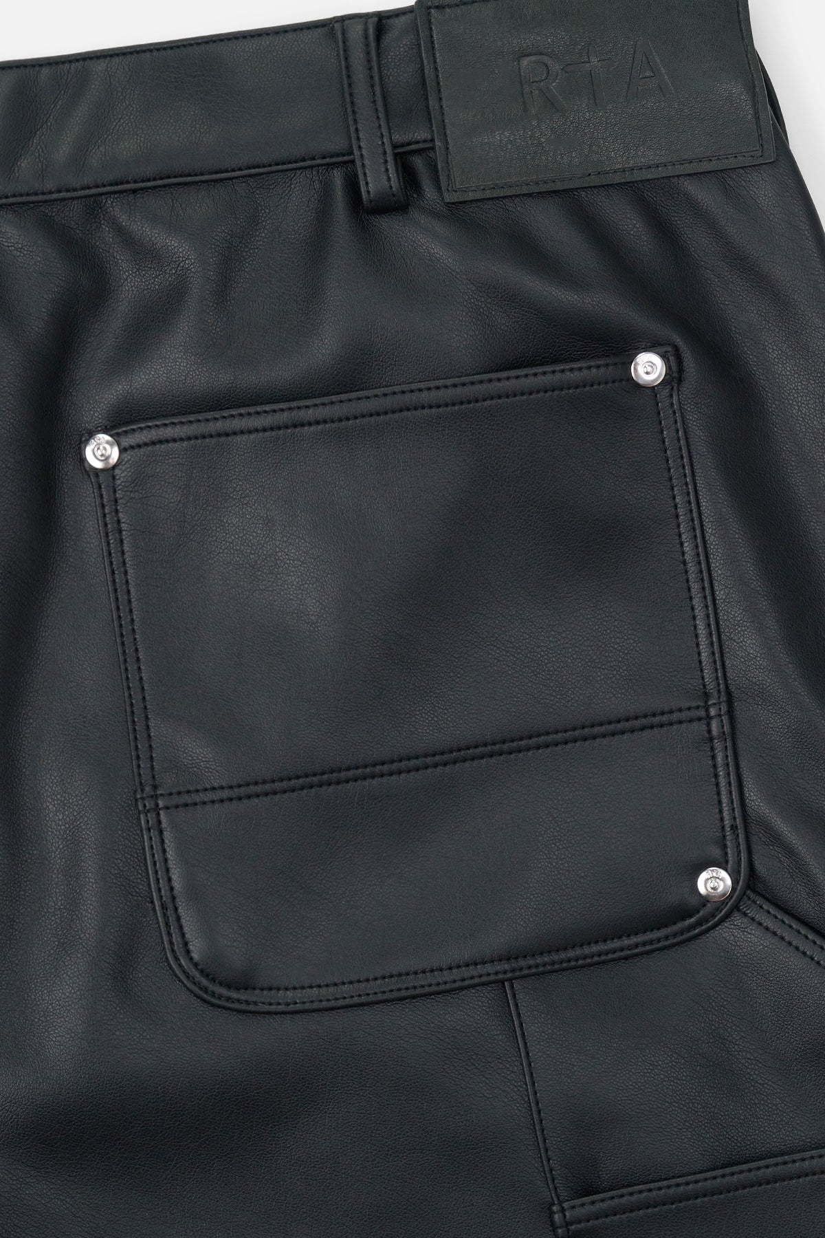 SANTIAGO FAUX LEATHER PANT | SHINY BLACK - Image 4