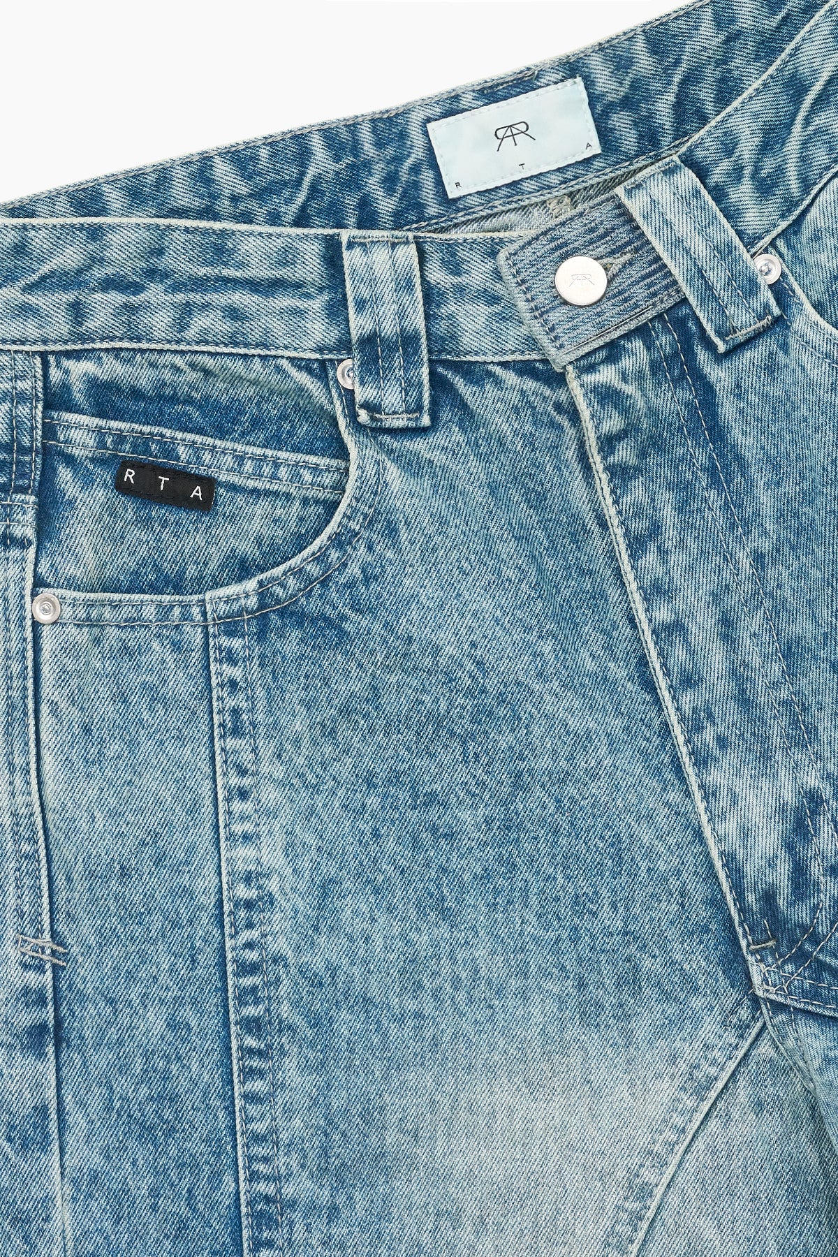 SEAM DETAIL WIDE LEG JEAN | PARRISH BLUE - Image 4