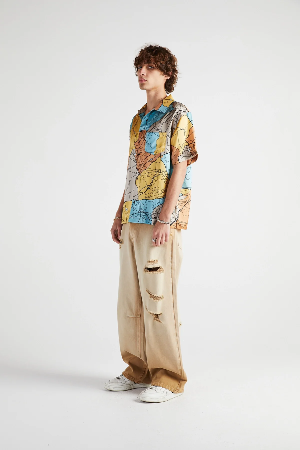 SILK SHORT SLEEVE SHIRT | ROAD MAP - Image 3