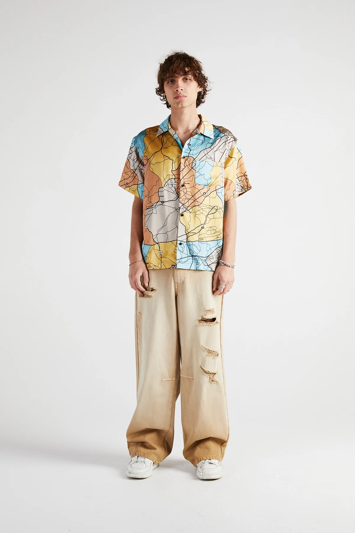 SILK SHORT SLEEVE SHIRT | ROAD MAP - Image 5