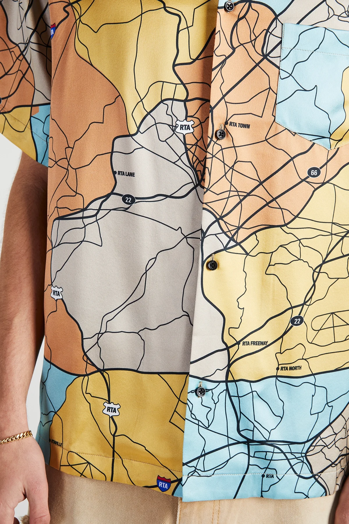 SILK SHORT SLEEVE SHIRT | ROAD MAP - Image 7