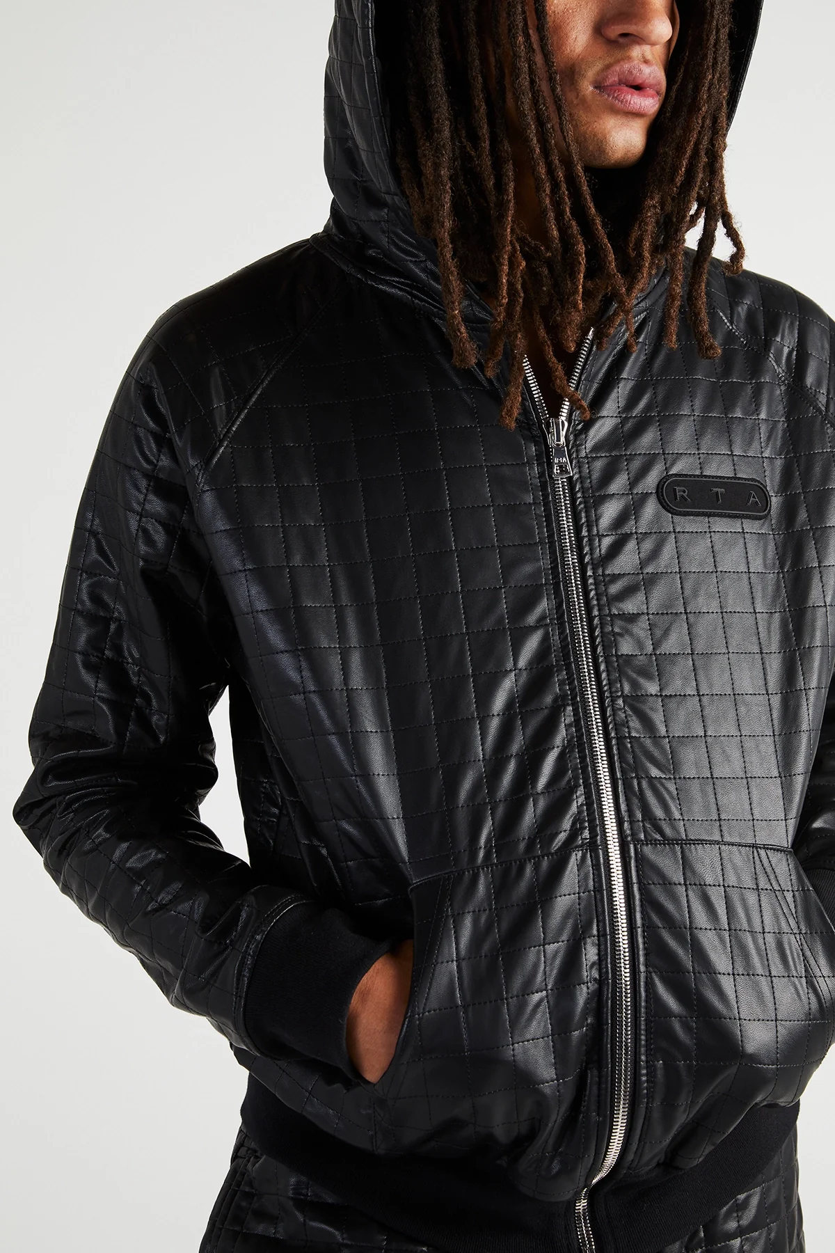 SIMON QUILTED SWEATSHIRT | BLACK QUILTED - Image 7