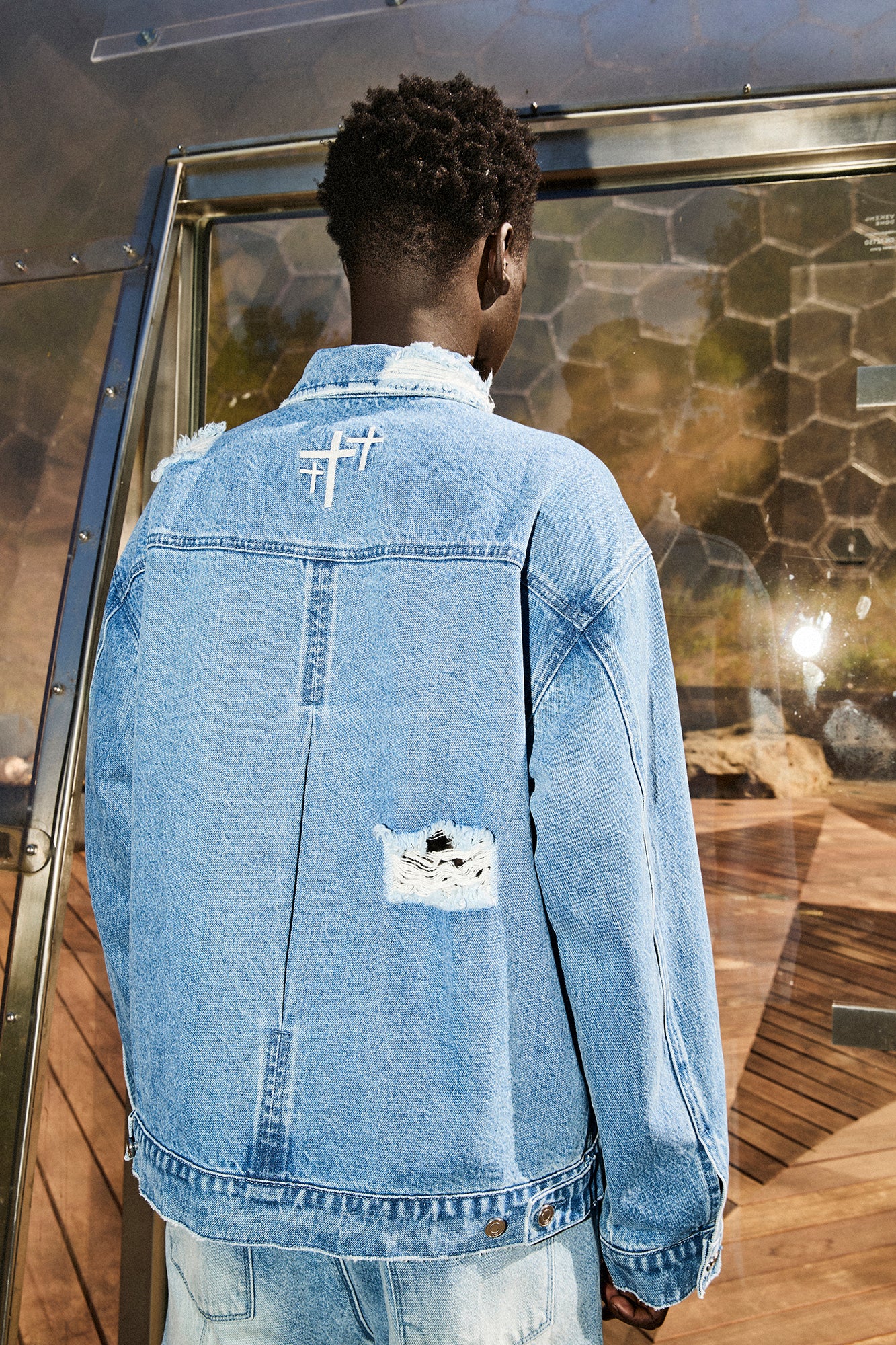 VALENTIANO DENIM JACKET | GLACIER BLUE