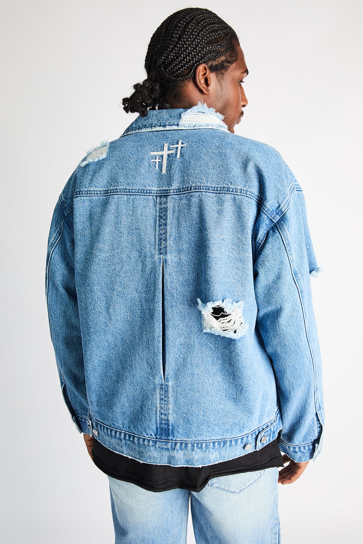 VALENTIANO DENIM JACKET | GLACIER BLUE - Image 7