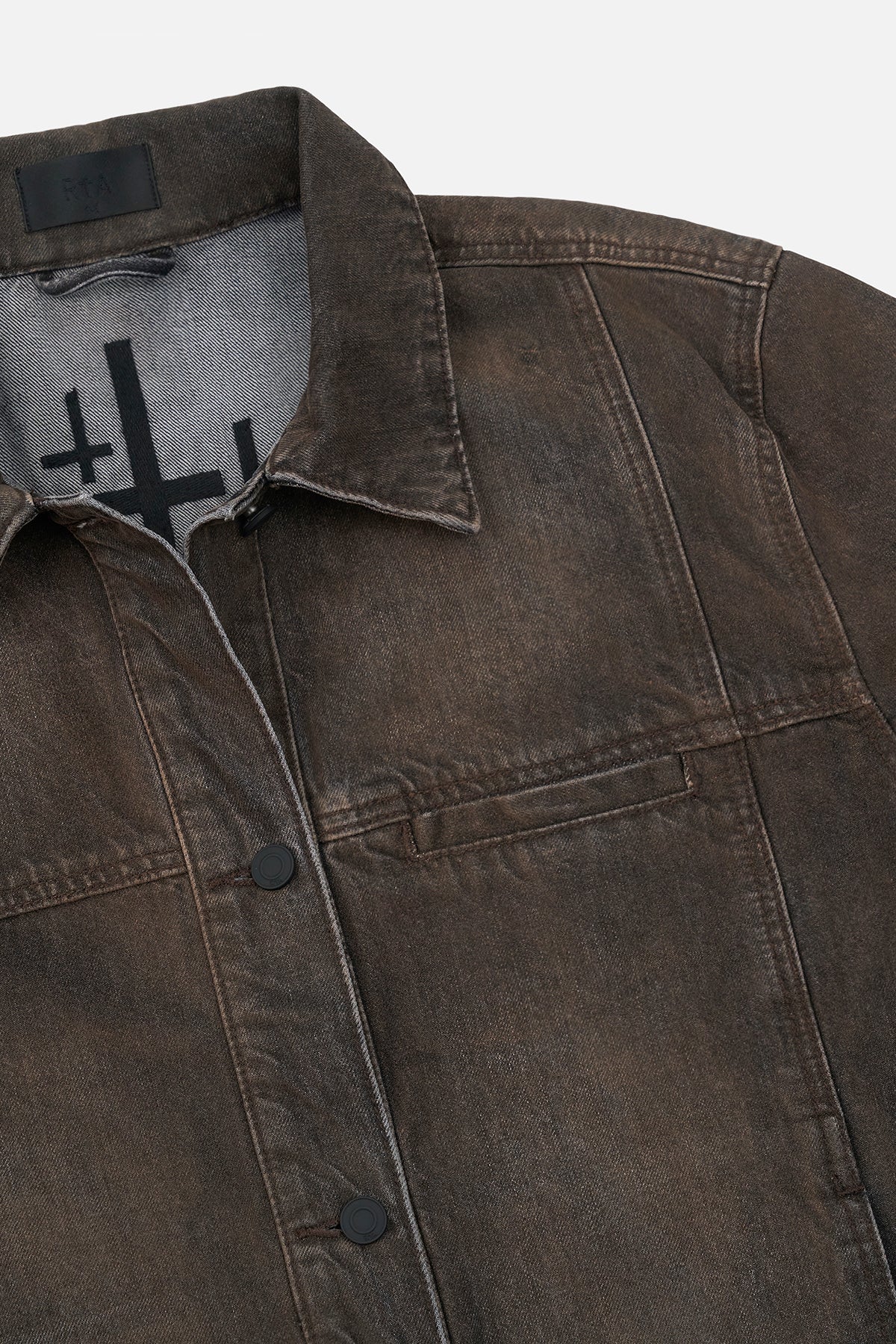 VALENTIANO DENIM JACKET | MOCHA DRIFT - Image 3