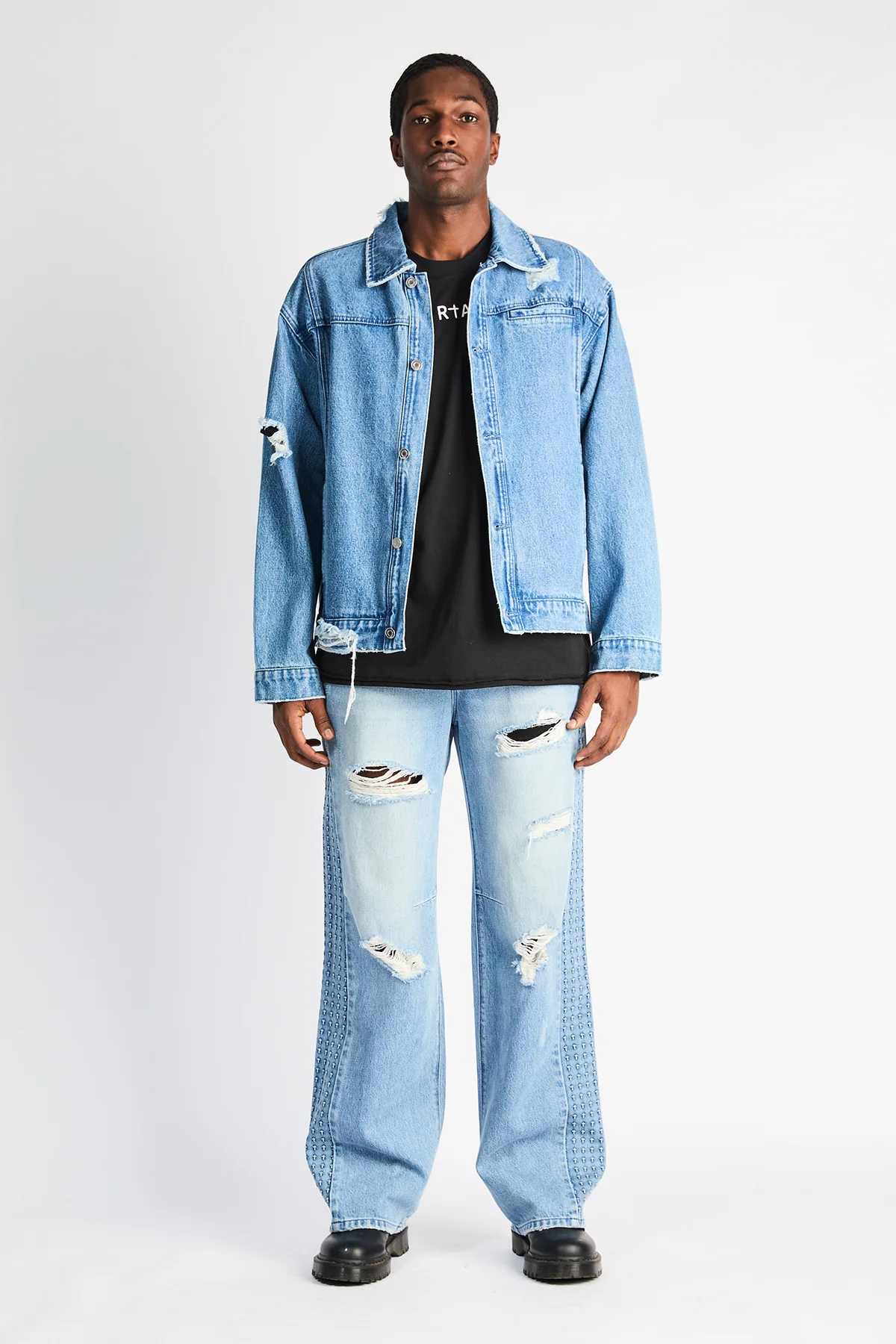 ZED STRAIGHT LEG JEAN | GLACIER BLUE 3D CROSS - Image 5