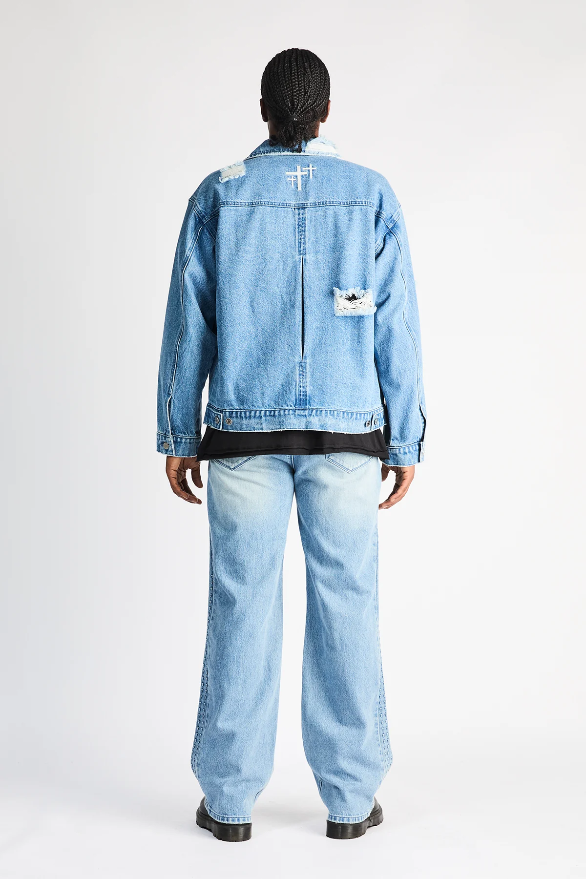 ZED STRAIGHT LEG JEAN | GLACIER BLUE 3D CROSS - Image 6