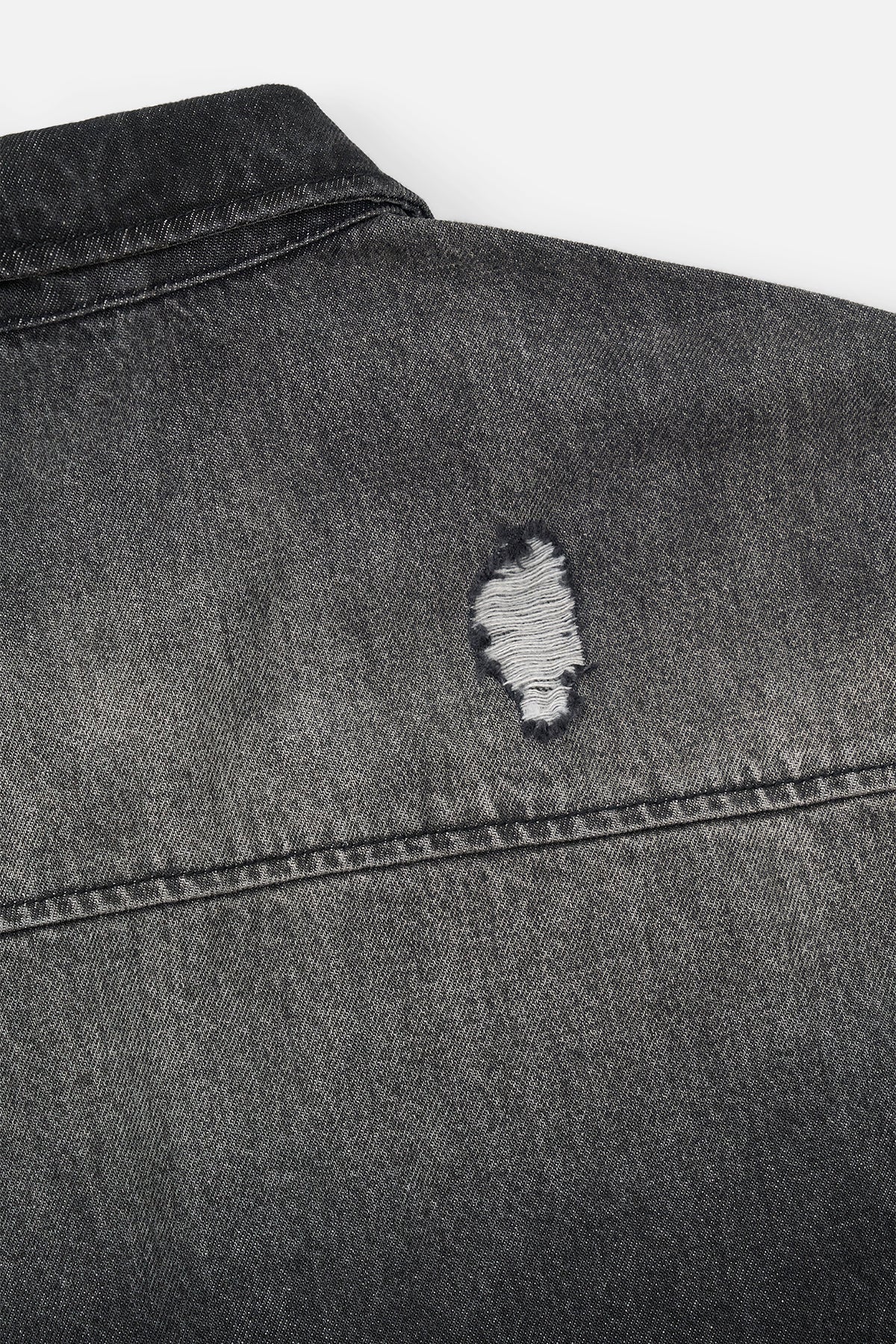 ZENO ZIP UP DENIM SHIRT | FRAY NOIR - Image 5